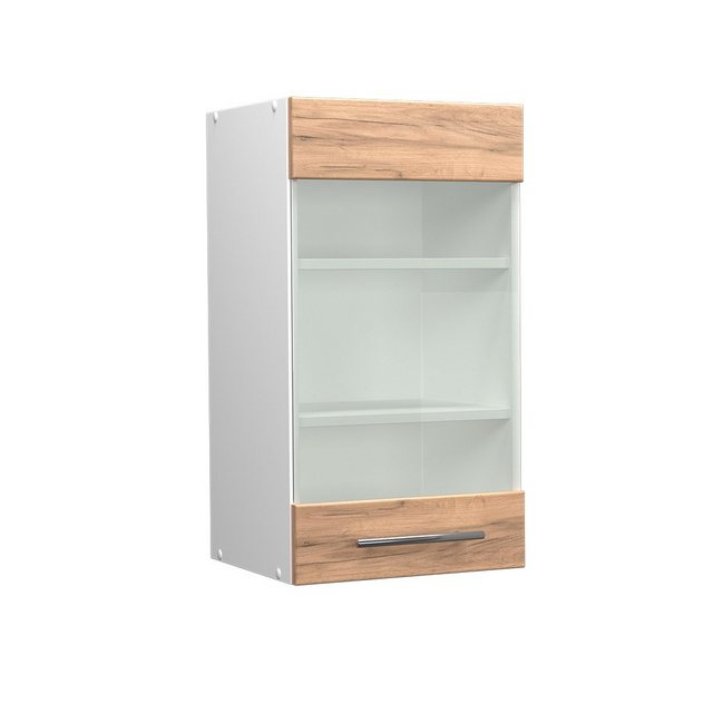 Vicco Glashängeschrank Fame-Line, Goldkraft Eiche/Weiß, 40 cm günstig online kaufen