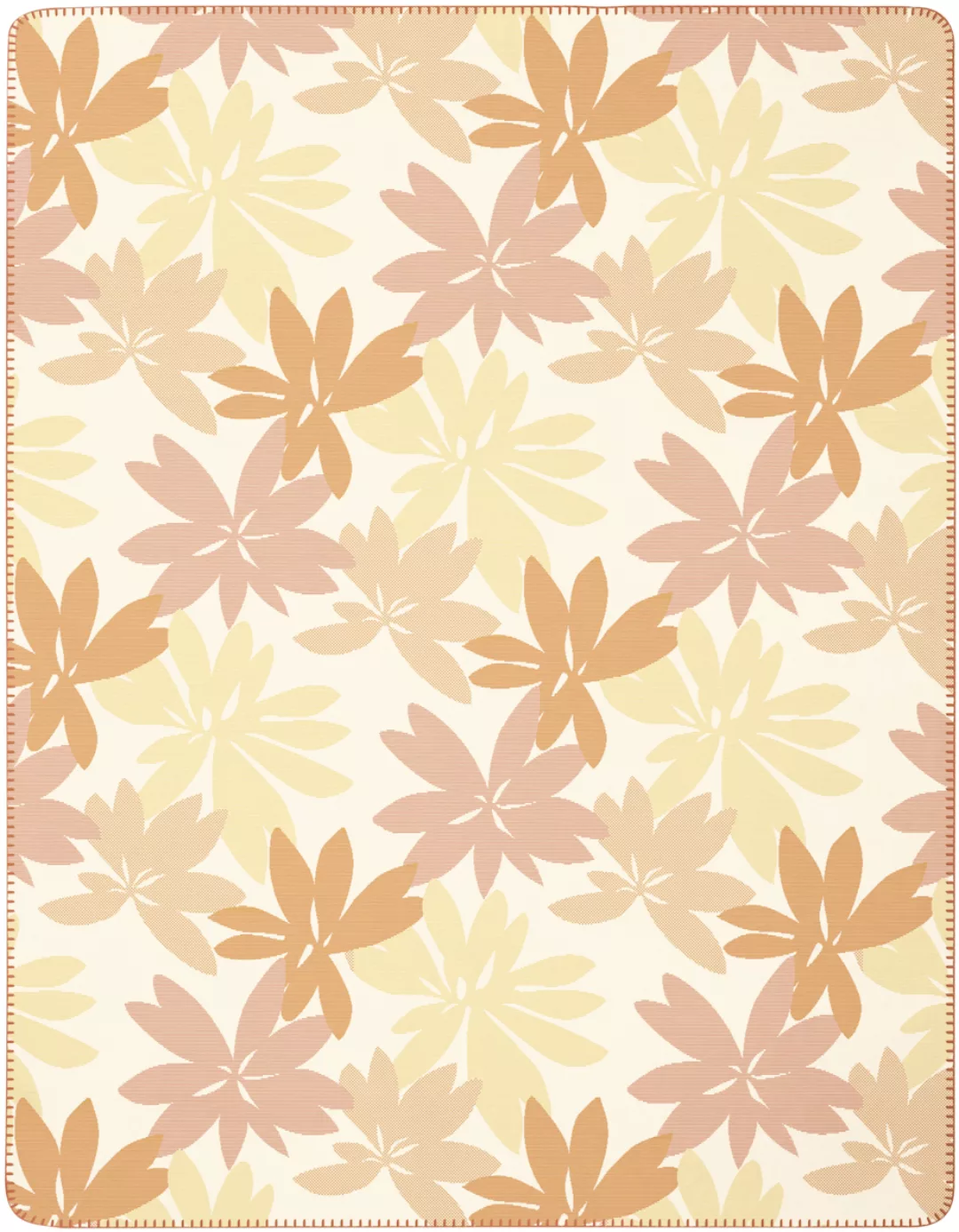 Biederlack Wohndecke 150 X 200 Cm Plumeria Orange günstig online kaufen