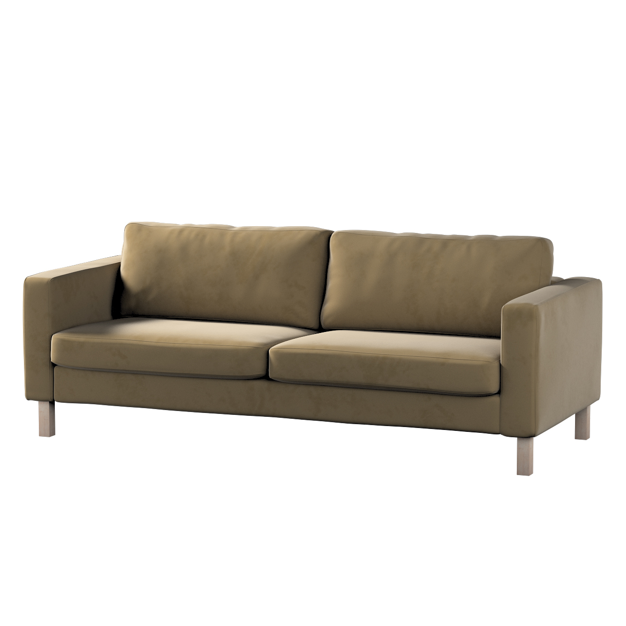 Bezug für Karlstad 3-Sitzer Sofa nicht ausklappbar, kurz, hellbraun, Bezug günstig online kaufen