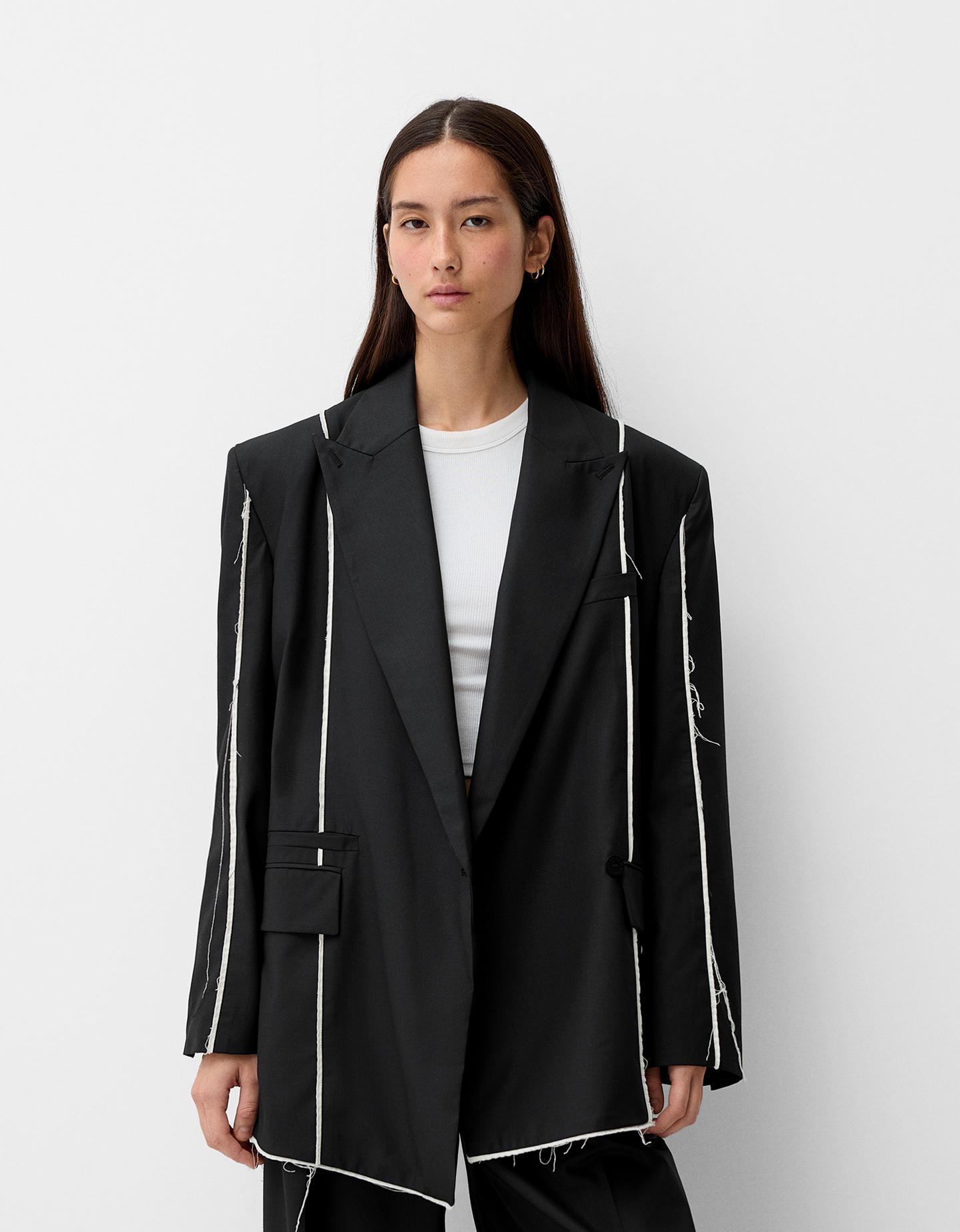 Bershka Oversize-Blazer Generation Bershka Damen M-L Schwarz günstig online kaufen