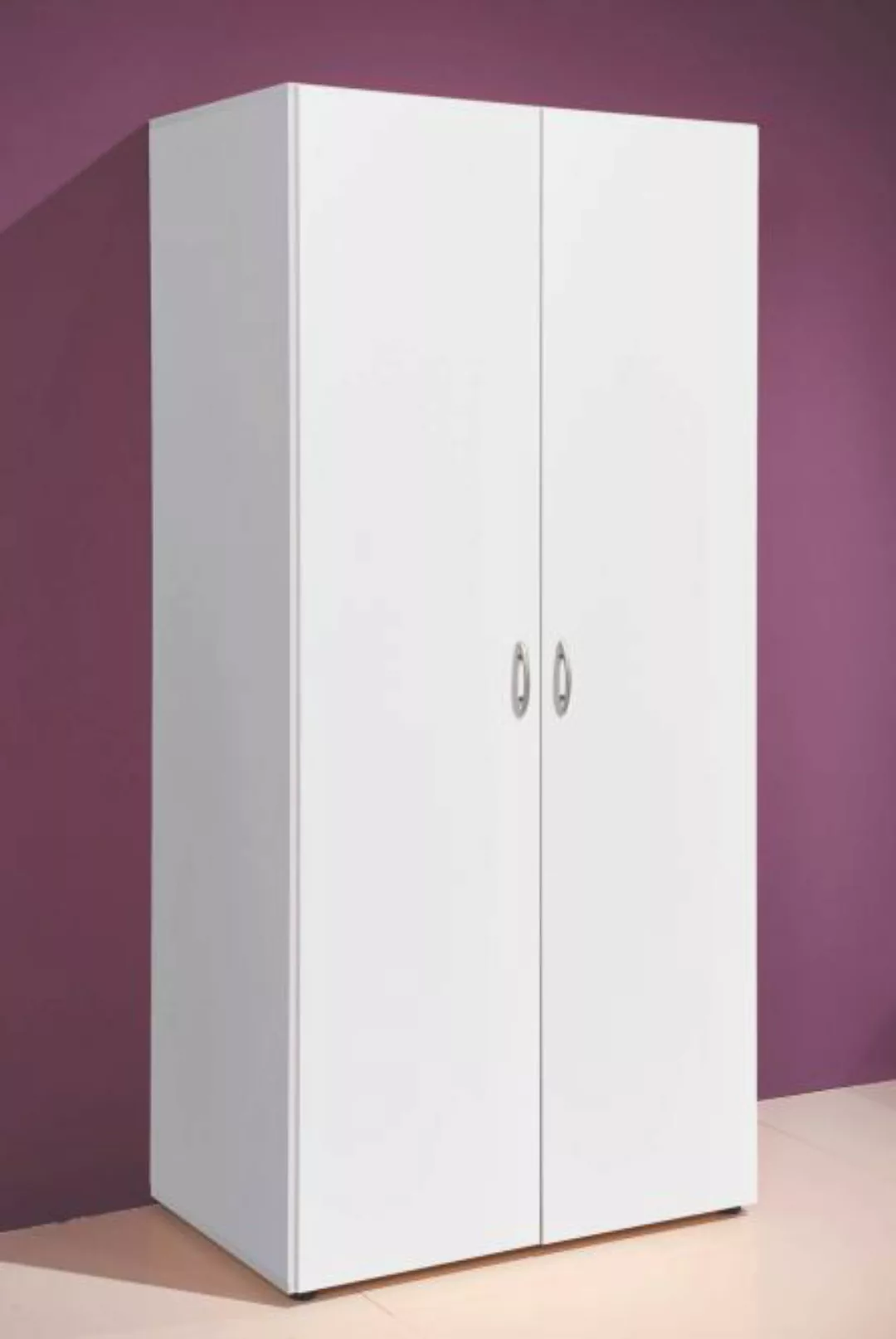 Kleiderschrank klein Weiß BASE 80 cm breit günstig online kaufen