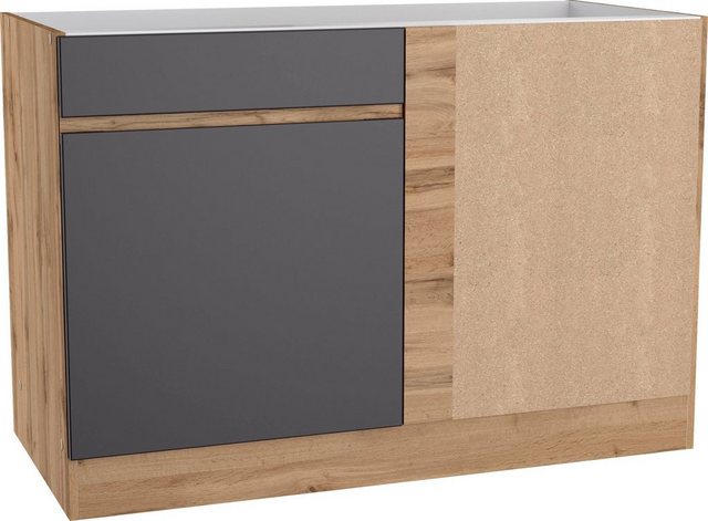 KOCHSTATION Eckunterschrank "KS-Riesa", Breite 120 cm, MDF-Fronten günstig online kaufen