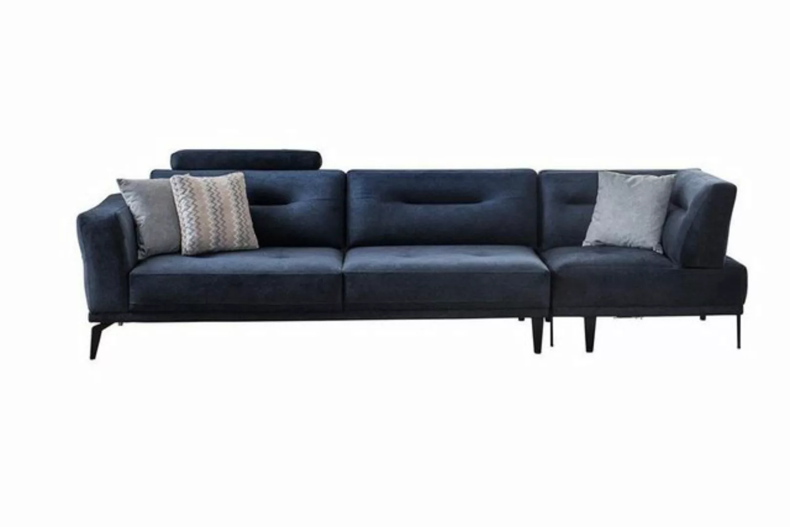 JVmoebel 4-Sitzer Modern 4-Sitzer Massive Luxus Sofa Blau Wohnzimmer Design günstig online kaufen