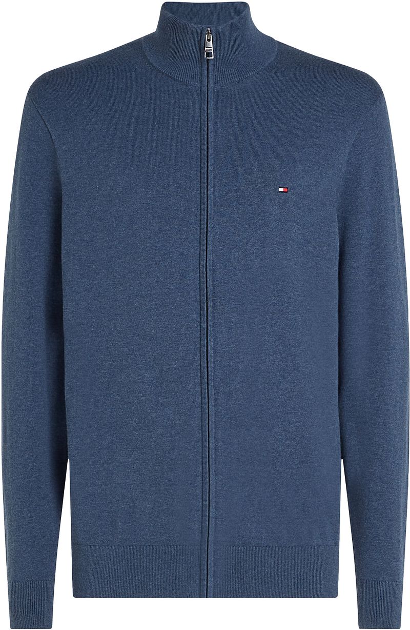 Tommy Hilfiger Strickjacke Zip Indigo - Größe XXL günstig online kaufen