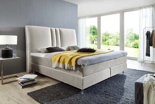 ATLANTIC home collection Boxspringbett "Rita", mit Topper und hohen Kopftei günstig online kaufen