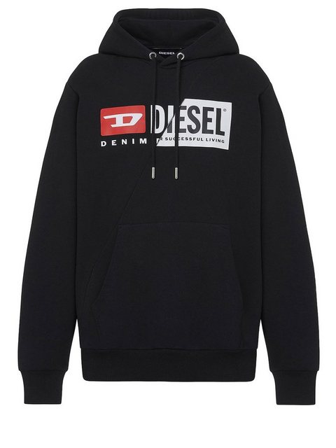 Diesel Kapuzensweatshirt Regular Fit Hoodie Schwarz - S-GIRK-HOOD-CUTY 900 günstig online kaufen