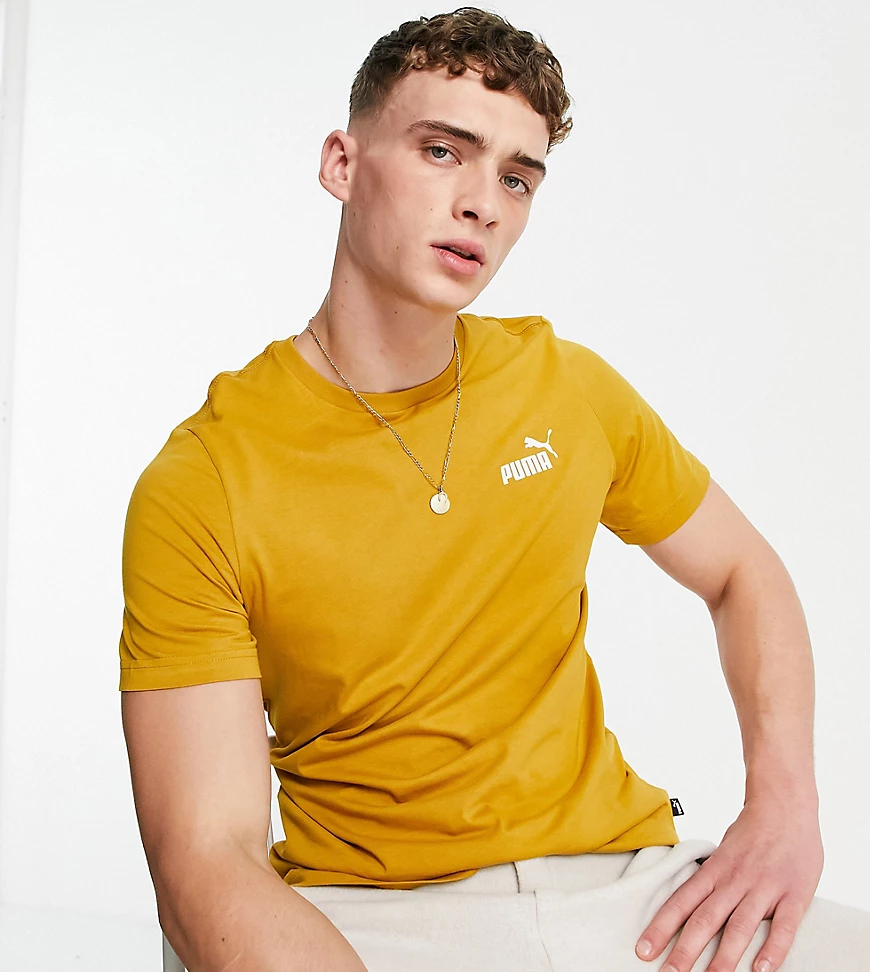 PUMA – Essentials – T-Shirt in Ocker, exklusiv bei ASOS-Goldfarben günstig online kaufen
