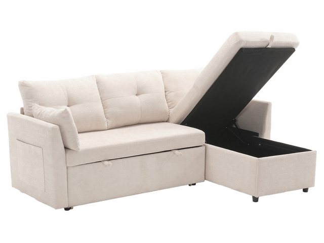 SeedWave Schlafsofa Chenille Schlafsofa für 3 Personen, Sofa und Bett in Ei günstig online kaufen