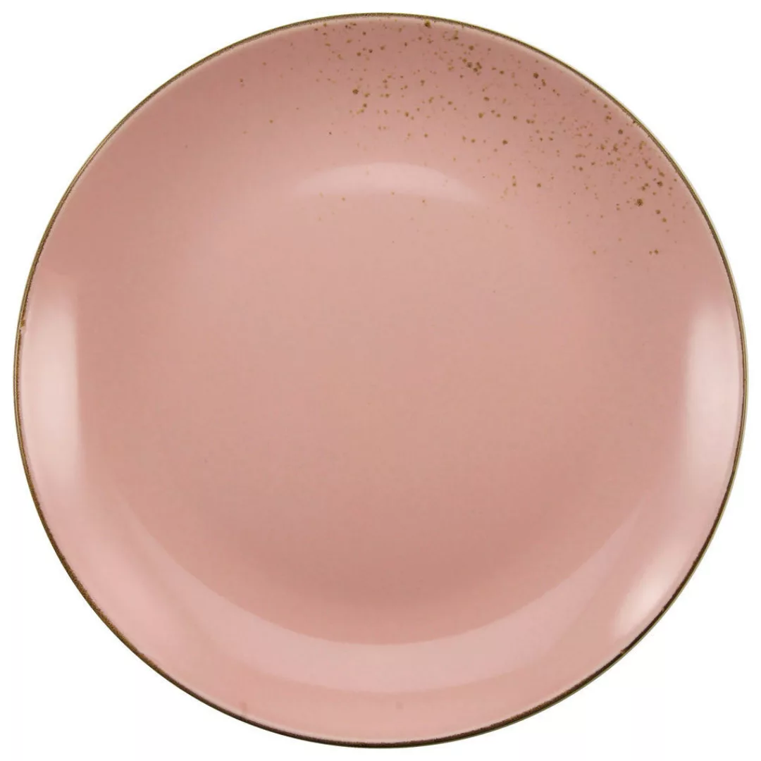 CreaTable Teller NATURE COLLECTION rosa Steinzeug D: ca. 27 cm günstig online kaufen