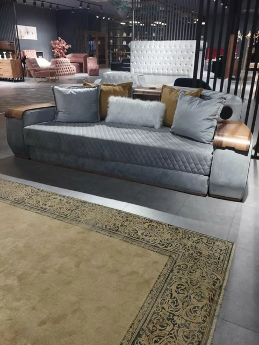 Xlmoebel Sofa Neu Luxuriöses Designer Schlafsofa für 3 Personen mit Stoffbe günstig online kaufen