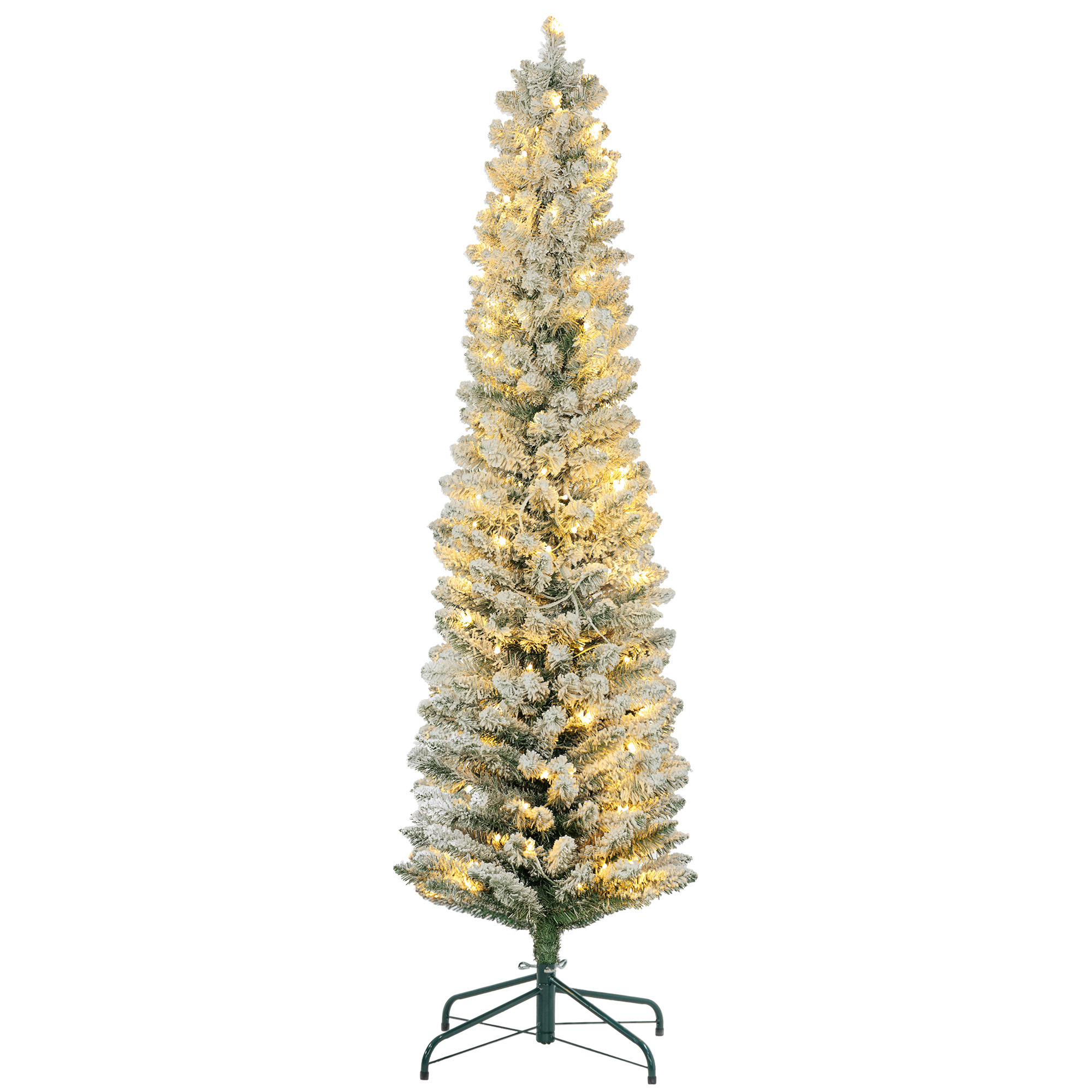 HOMCOM Künstlicher Weihnachtsbaum 180 cm mit 150 LED-Lichtern und 329 Astsp günstig online kaufen