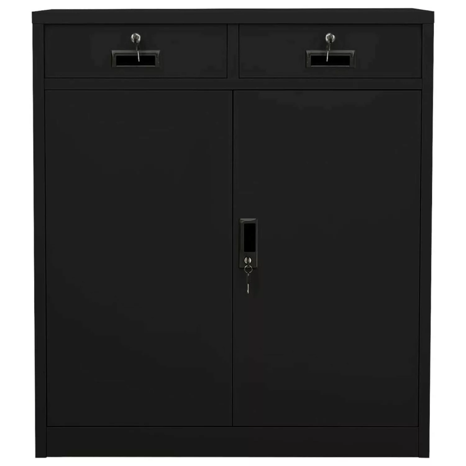 Büroschrank Schwarz 90x40x102 Cm Stahl günstig online kaufen