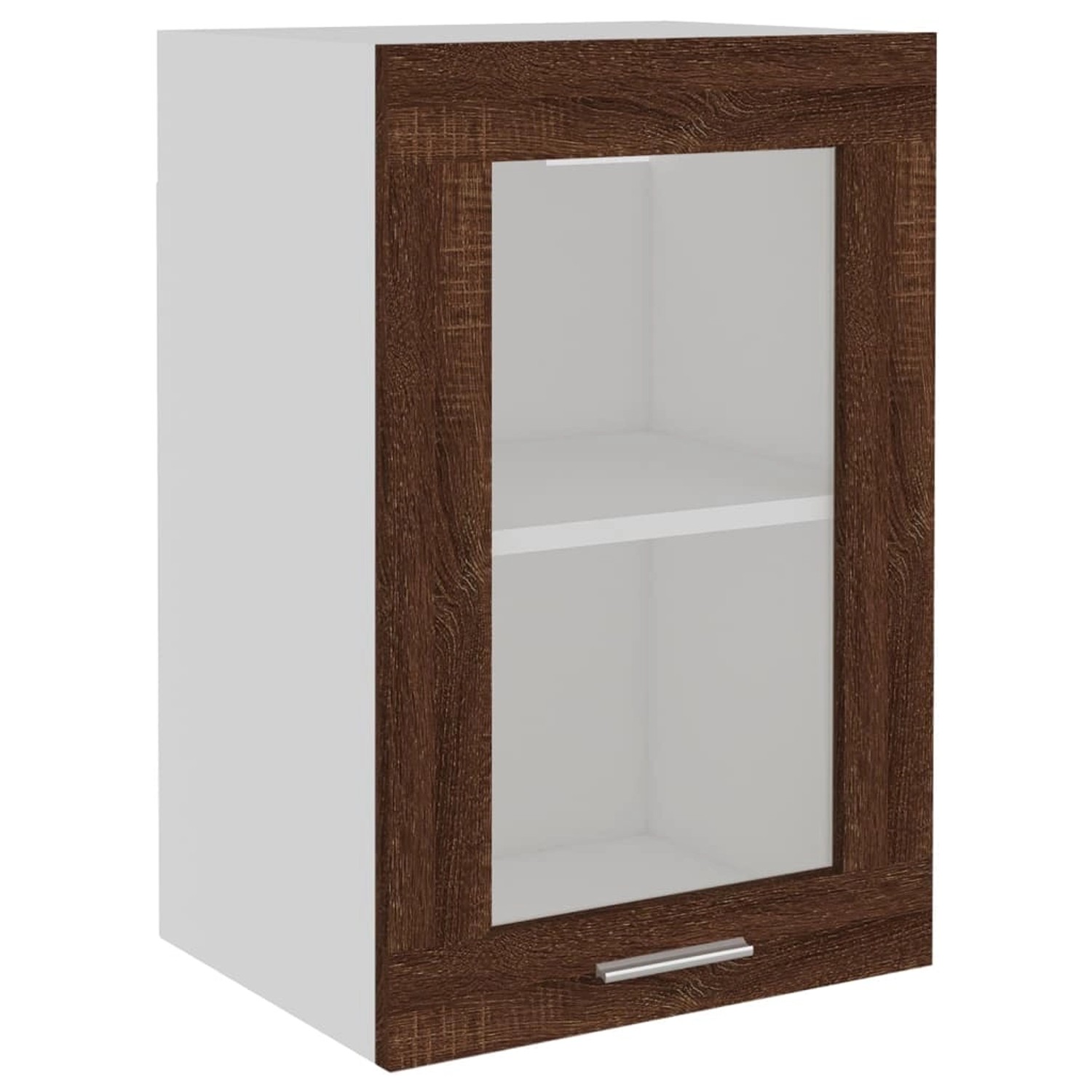 Vidaxl Hängeschrank Glas Braun Eichen-optik 40x31x60 Cm Holzwerkstoff günstig online kaufen