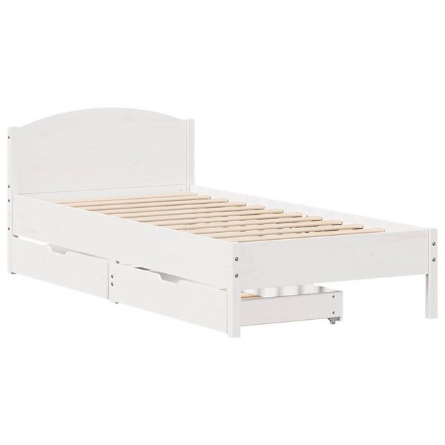 vidaXL Bett Massivholzbett ohne Matratze Weiß 90x190 cm Kiefernholz günstig online kaufen