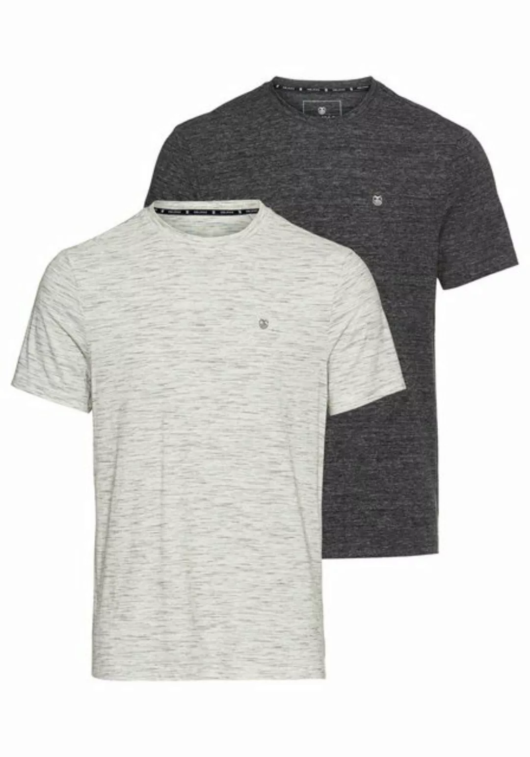 DELMAO T-Shirt (Packung, 2-er Pack) in hochwertiger Melange-Optik mit dezen günstig online kaufen