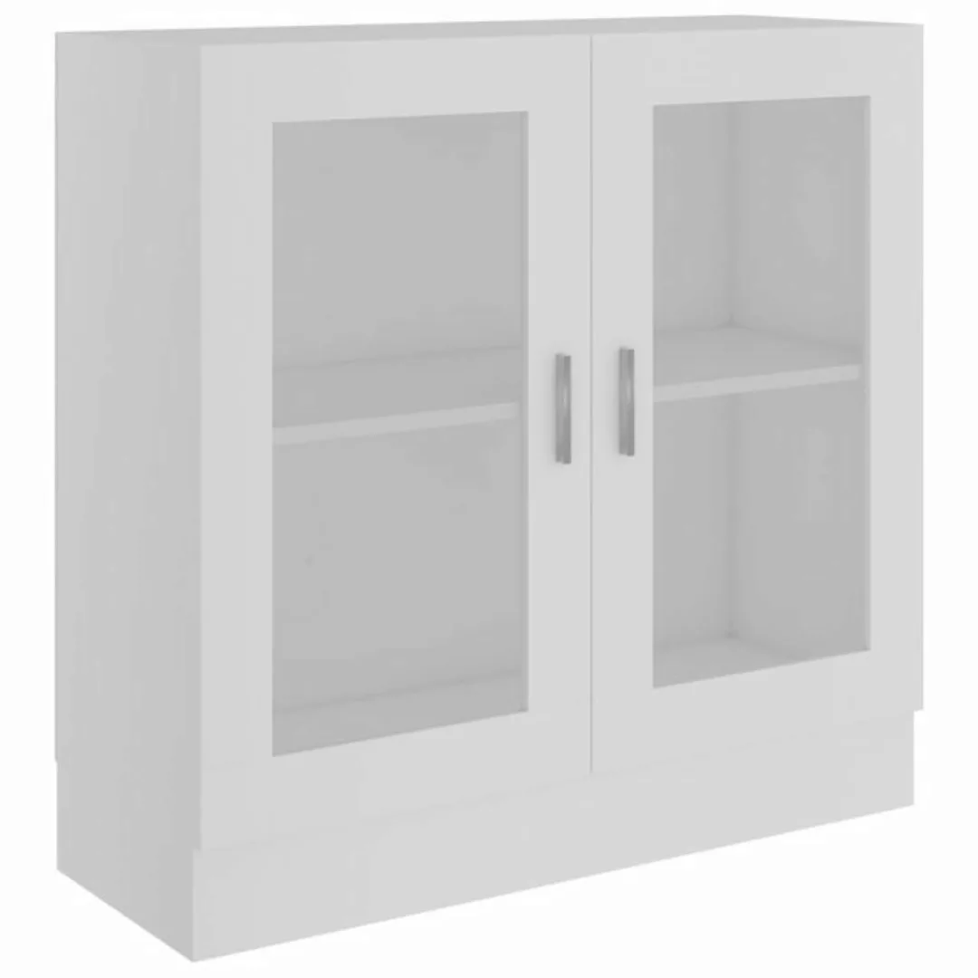 furnicato Vitrine Vitrinenschrank Weiß 82,5x30,5x80 cm Holzwerkstoff (1-St) günstig online kaufen