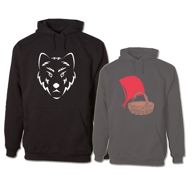 G-graphics Hoodie Rotkäppchen & der böse Wolf (Partner- / Paar-Set, Einzelt günstig online kaufen