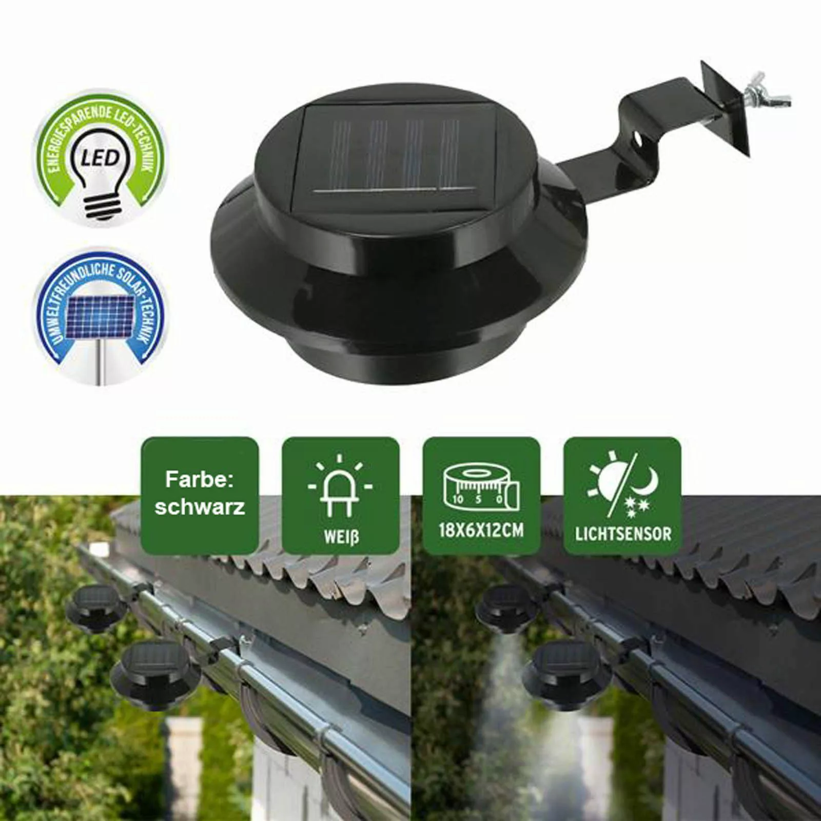 HAC24 LED Gartenleuchte Dachrinnenlampe Dachrinnen Lampe günstig online kaufen