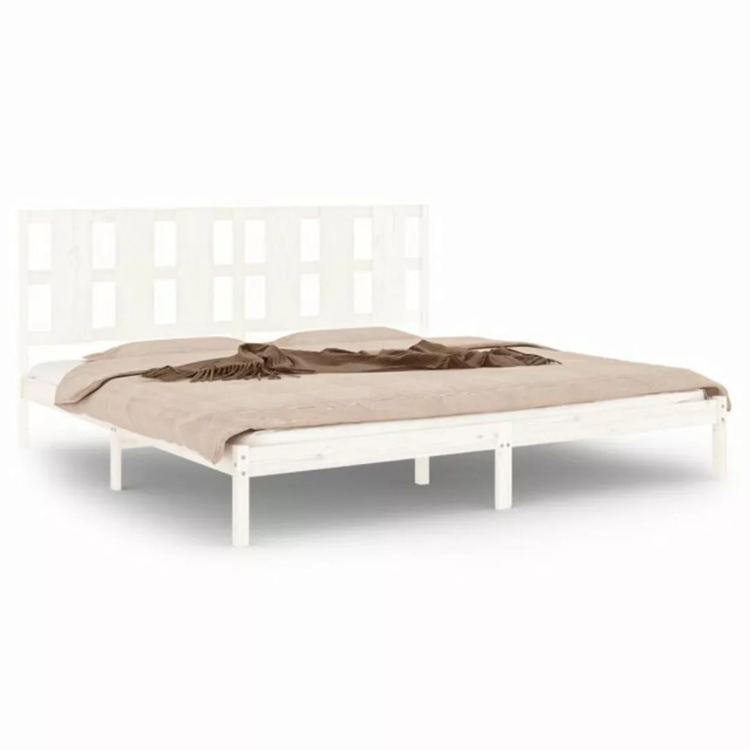 furnicato Bett Massivholzbett Weiß 180x200 cm günstig online kaufen