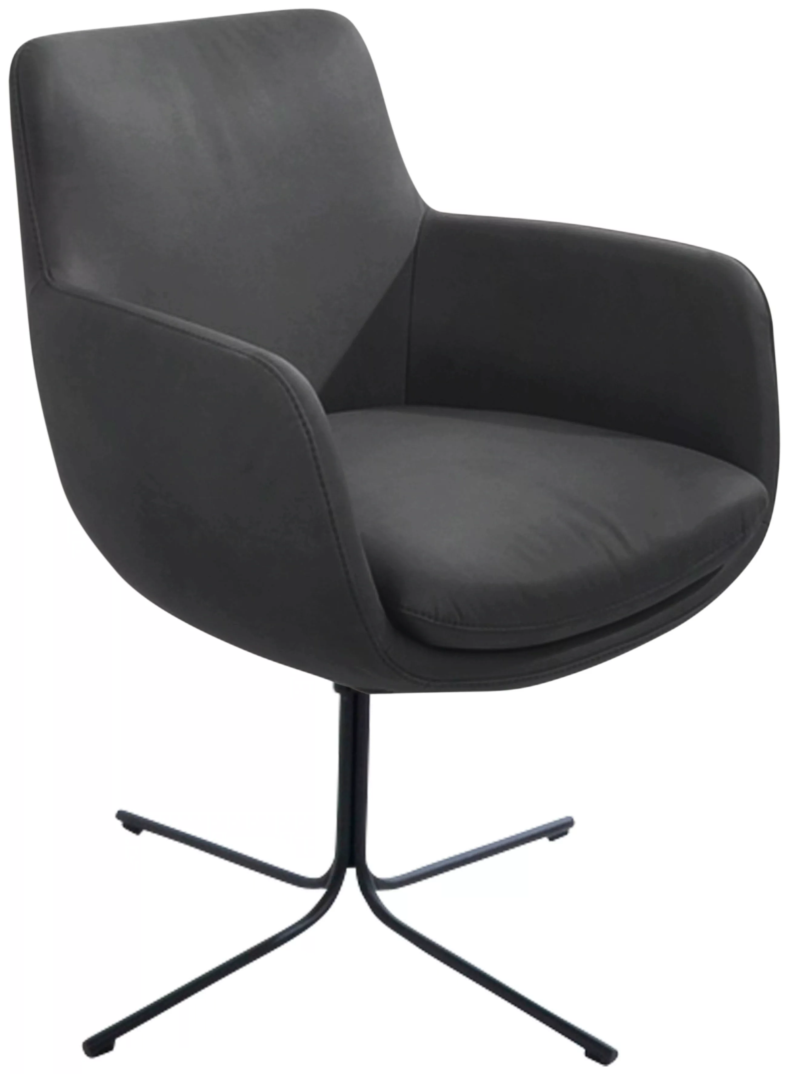 K+W Komfort & Wohnen Drehstuhl "Pego", Microfaser 925, filigranem 4-Fuß-Ges günstig online kaufen