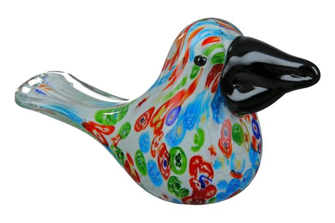 Deko-Figur Vogel Candy Glas 13 cm x 18 cm x 8 cm von Gilde mehrfarbig günstig online kaufen