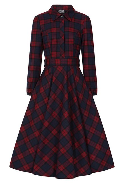 Hearts & Roses London A-Linien-Kleid Kim Tartan Retro Vintage Fit-N-Flare 5 günstig online kaufen