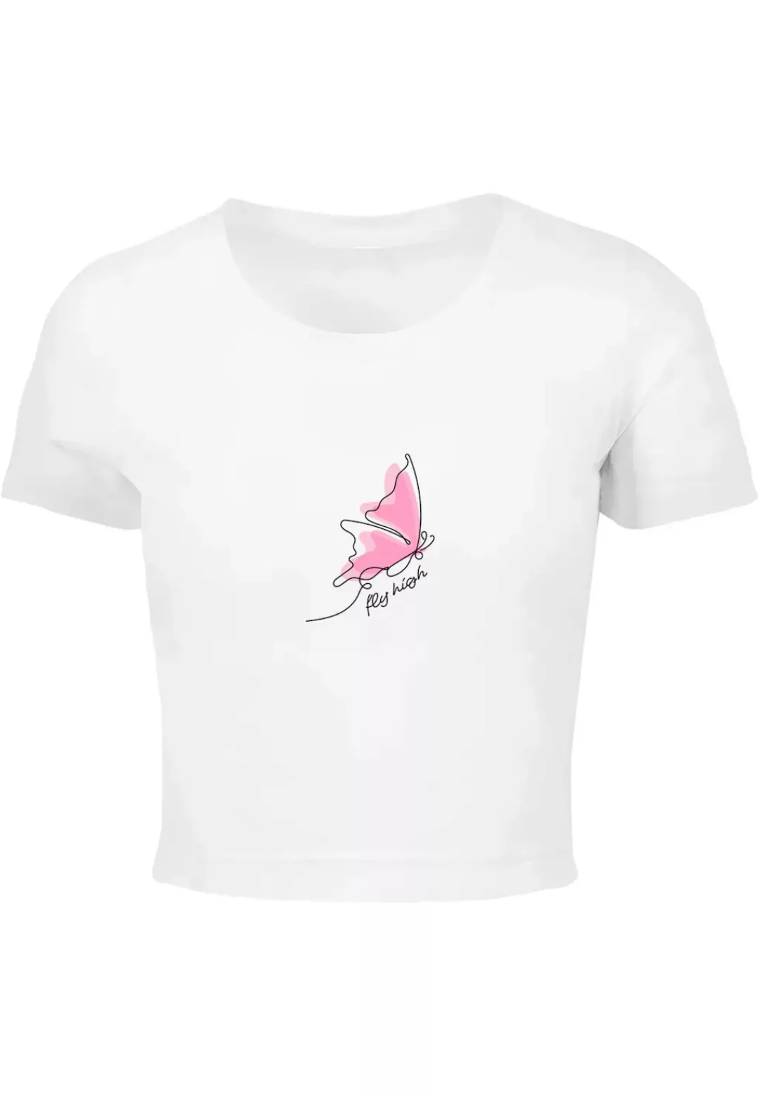 Merchcode T-Shirt "Merchcode Damen Ladies Fly High Cropped Tee", (1 tlg.) günstig online kaufen