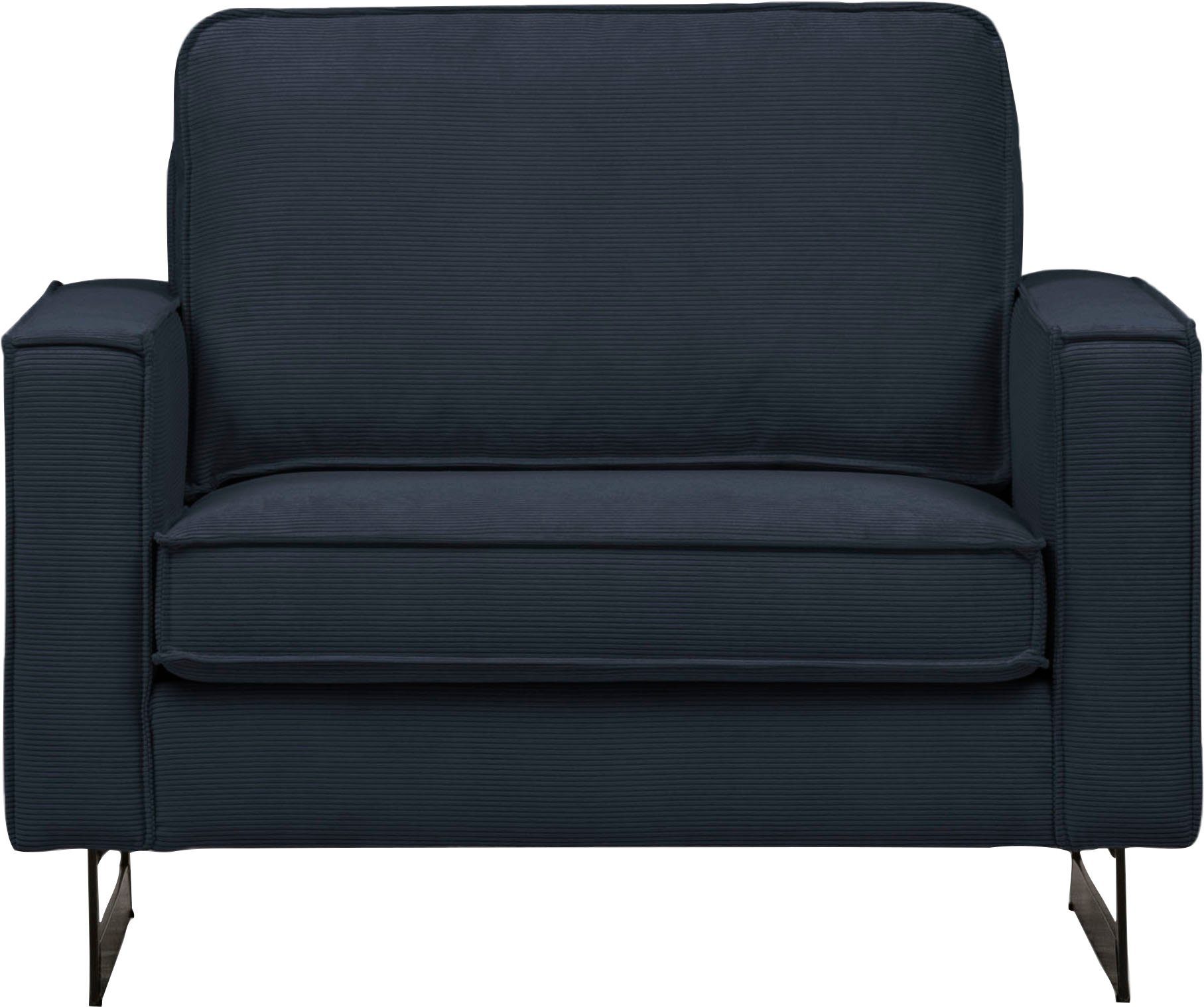 Places of Style Loveseat "Pinto 105 cm, Cord, Chenille, Lederoptik", mit Ke günstig online kaufen