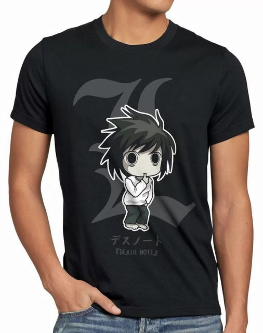 Print-Shirt Herren T-Shirt L Kira note notizbuch anime manga yagami death s günstig online kaufen