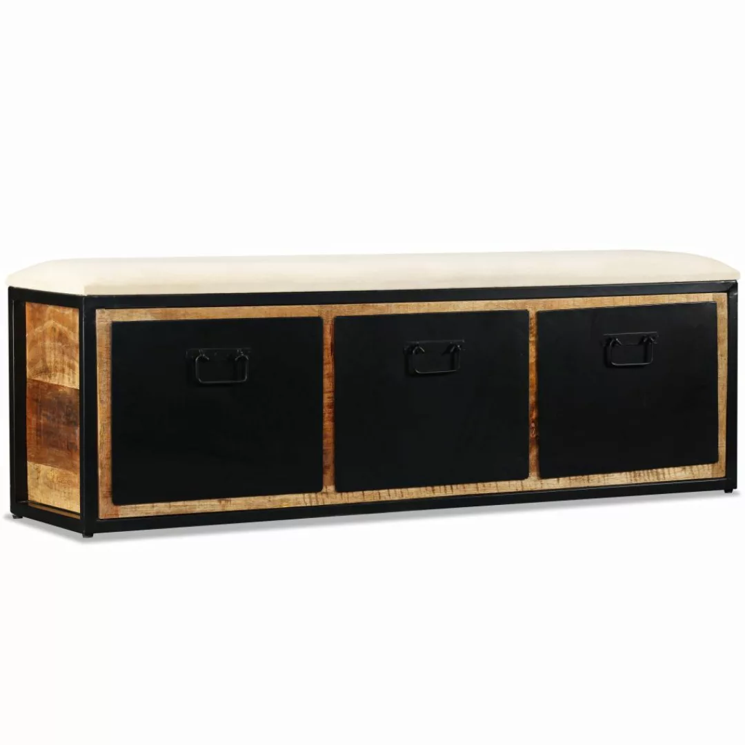 Aufbewahrungsbank 3 Schubladen Mangoholz Massiv 120x30x40 Cm günstig online kaufen