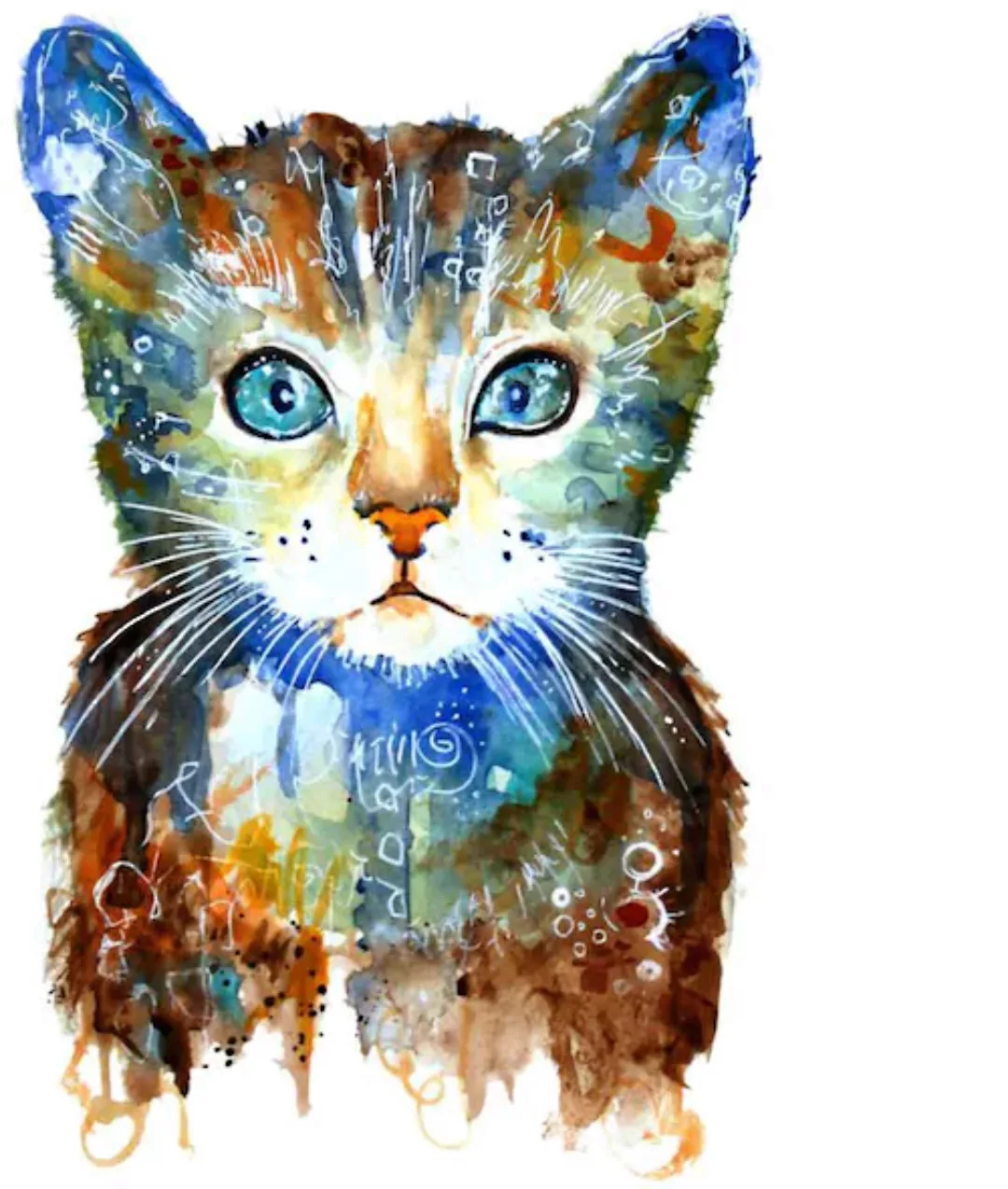 Wall-Art Wandtattoo »Lebensfreude Kleine Katze«, (1 St.), selbstklebend, en günstig online kaufen
