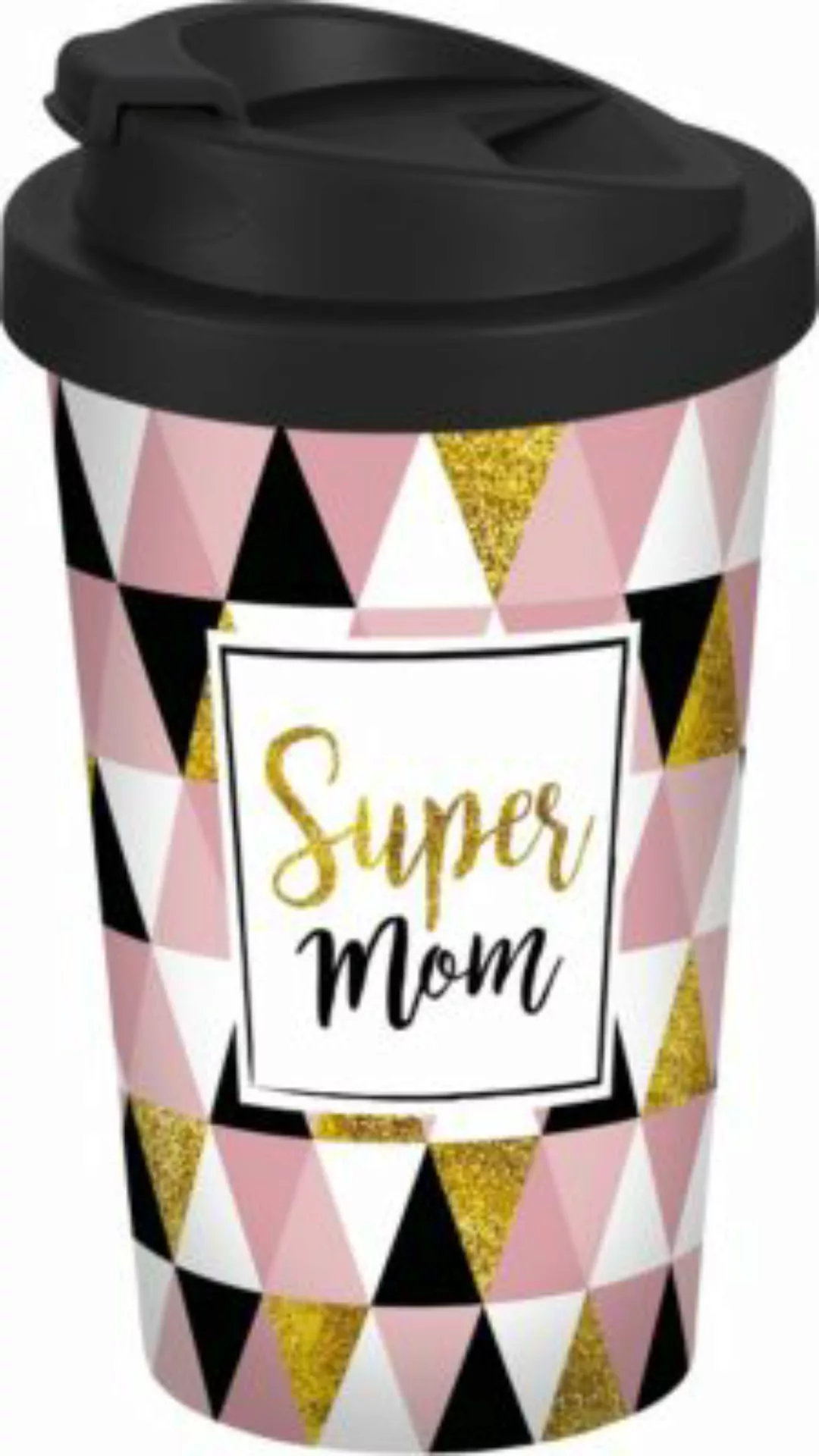 Infinite "Coffee to go Becher ""Super Mom"", 400ml" rosa-kombi günstig online kaufen