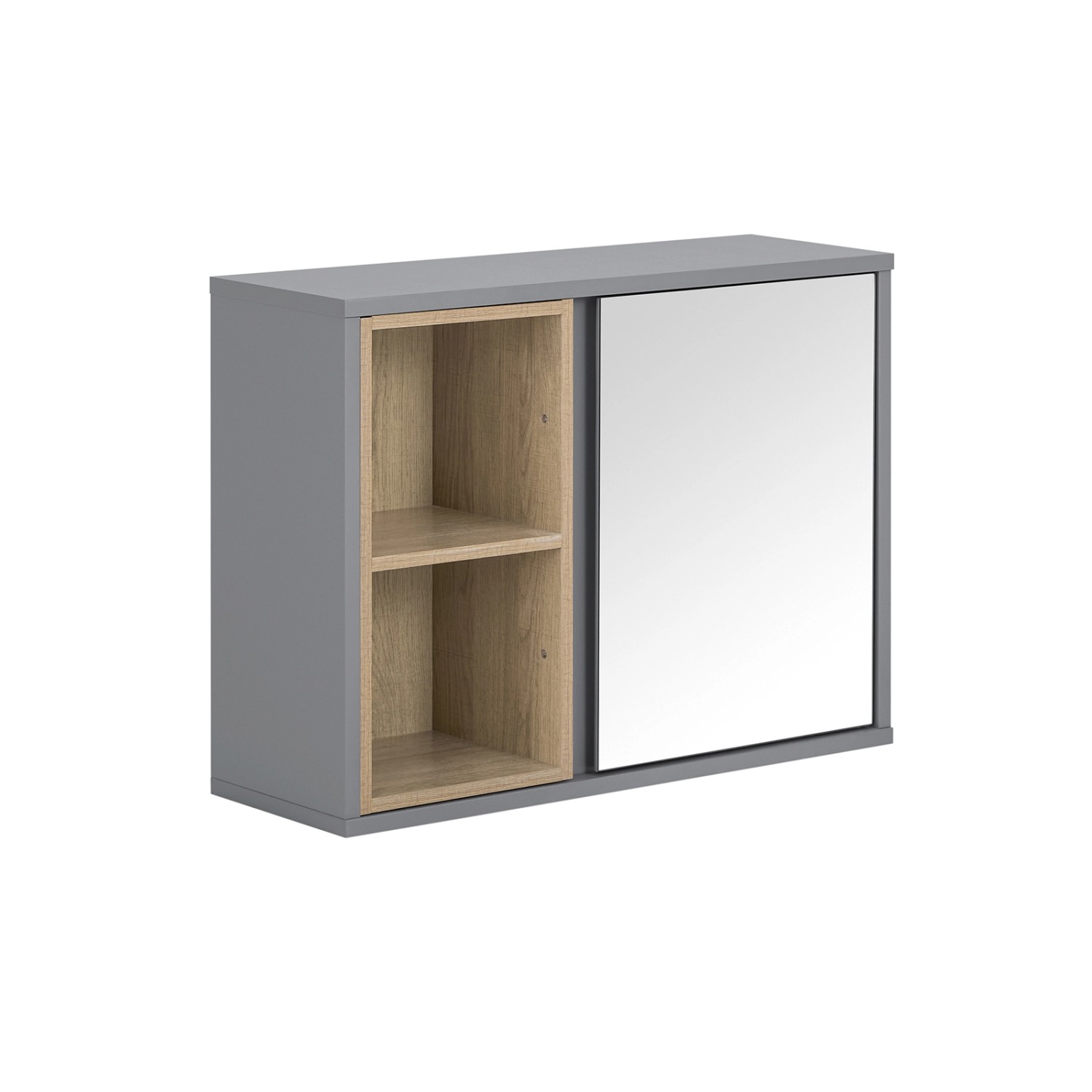 SoBuy Hängeschrank mit Spiegeltür und 2 Fächern Spiegelschrank für Bad BZR1 günstig online kaufen