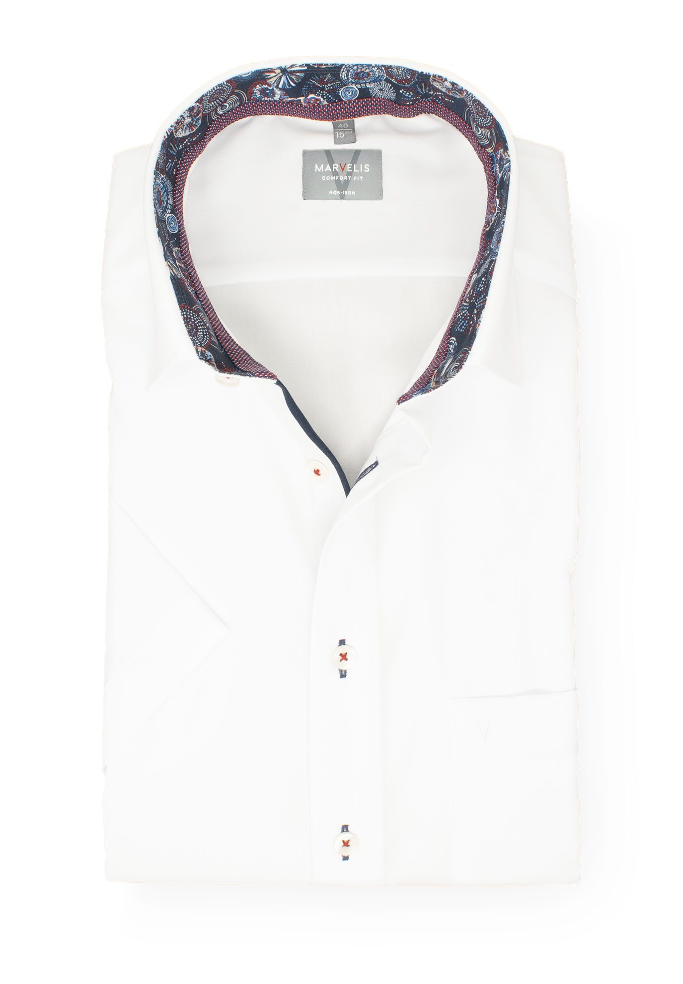 MARVELIS Kurzarmhemd Comfort Fit bequeme Schnittführung günstig online kaufen