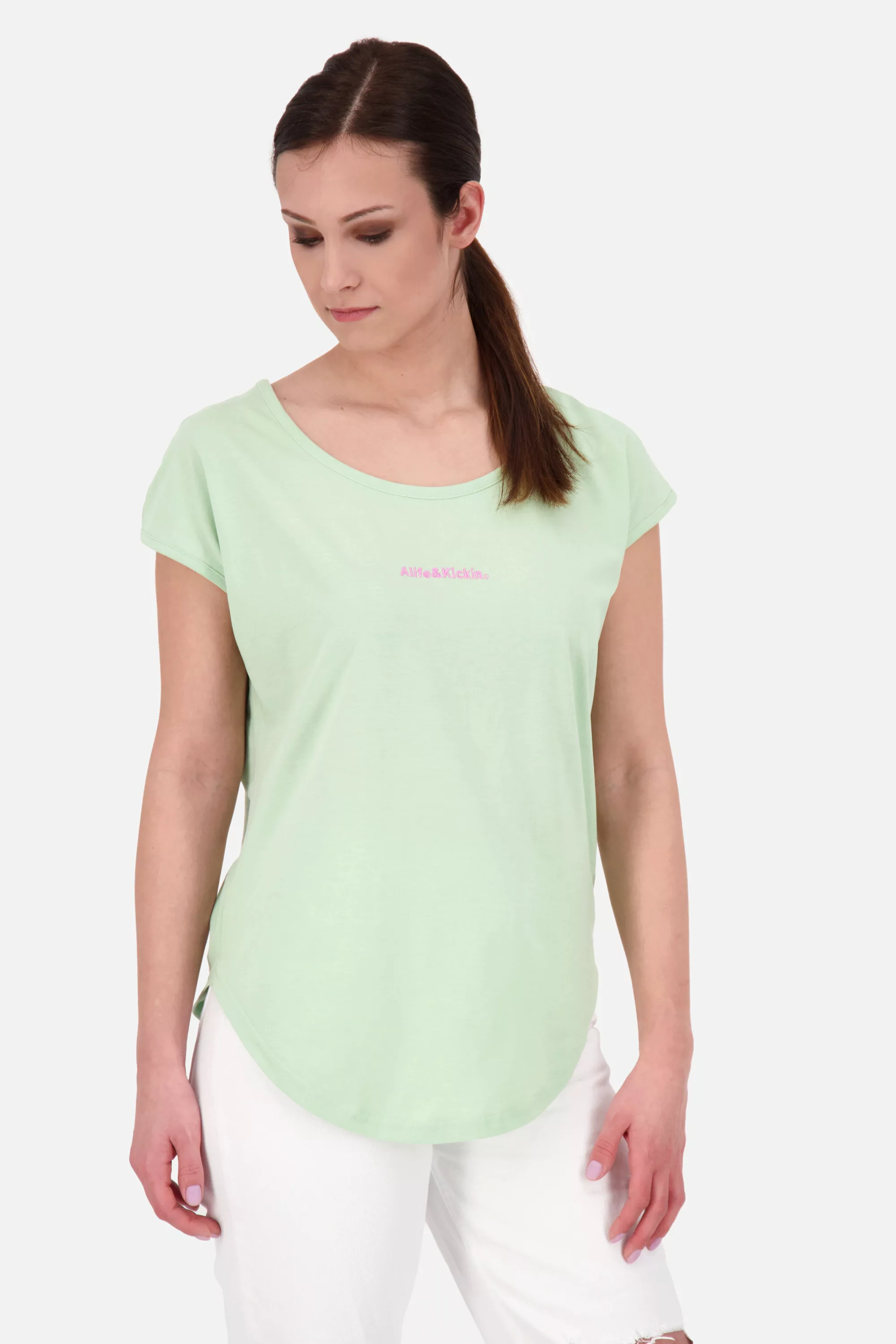 Alife & Kickin Rundhalsshirt "SelinaAK E Shirt Damen Kurzarmshirt, Shirt" günstig online kaufen
