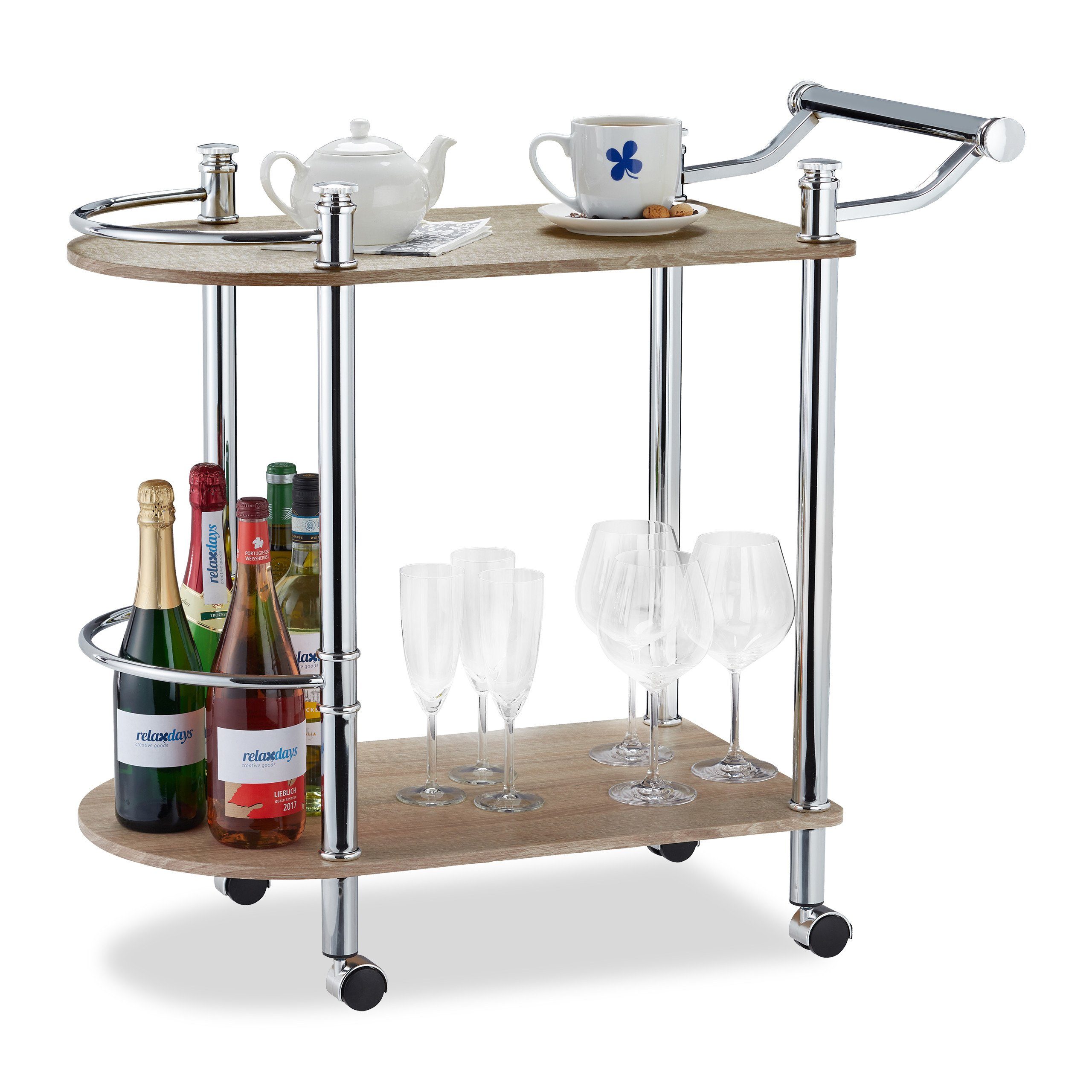relaxdays Servierwagen mit 2 Etage günstig online kaufen