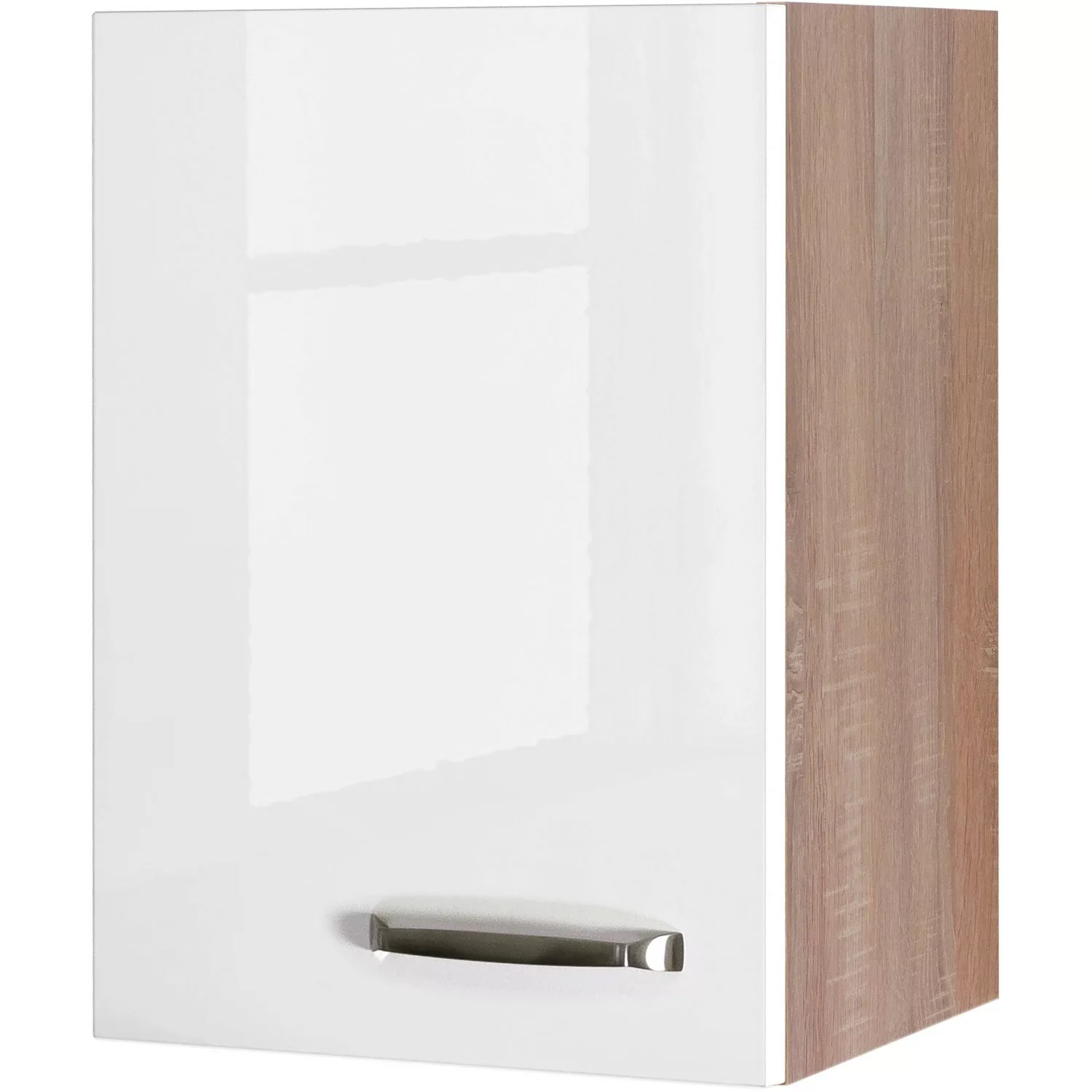 Flex-Well Exclusiv Oberschrank Valero 40 cm x 55 cm Hochglanz Weiß-Sonoma E günstig online kaufen