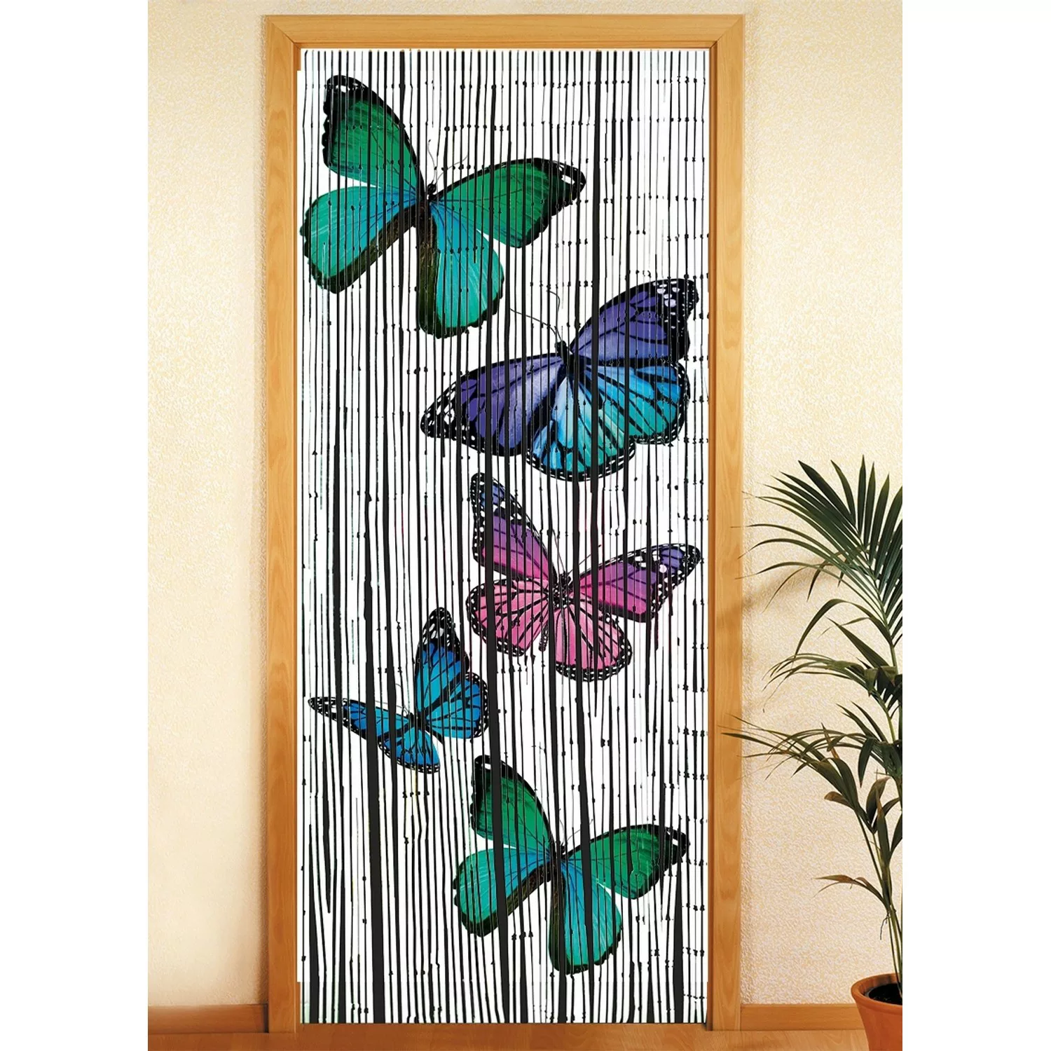 Maximex Bambusvorhang Schmetterlinge, 90 x 200 cm mehrfarbig günstig online kaufen