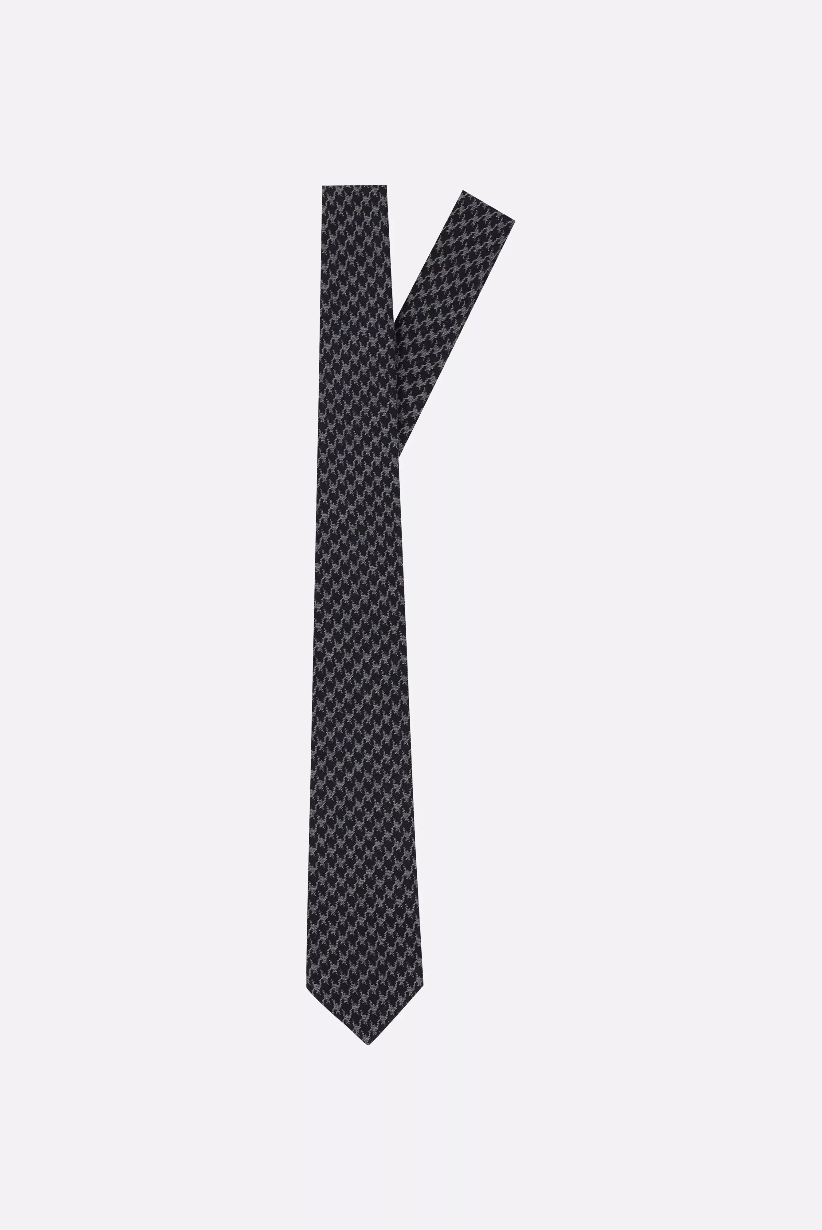 Jacquard-Krawatte mit Hahnentrittmuster günstig online kaufen
