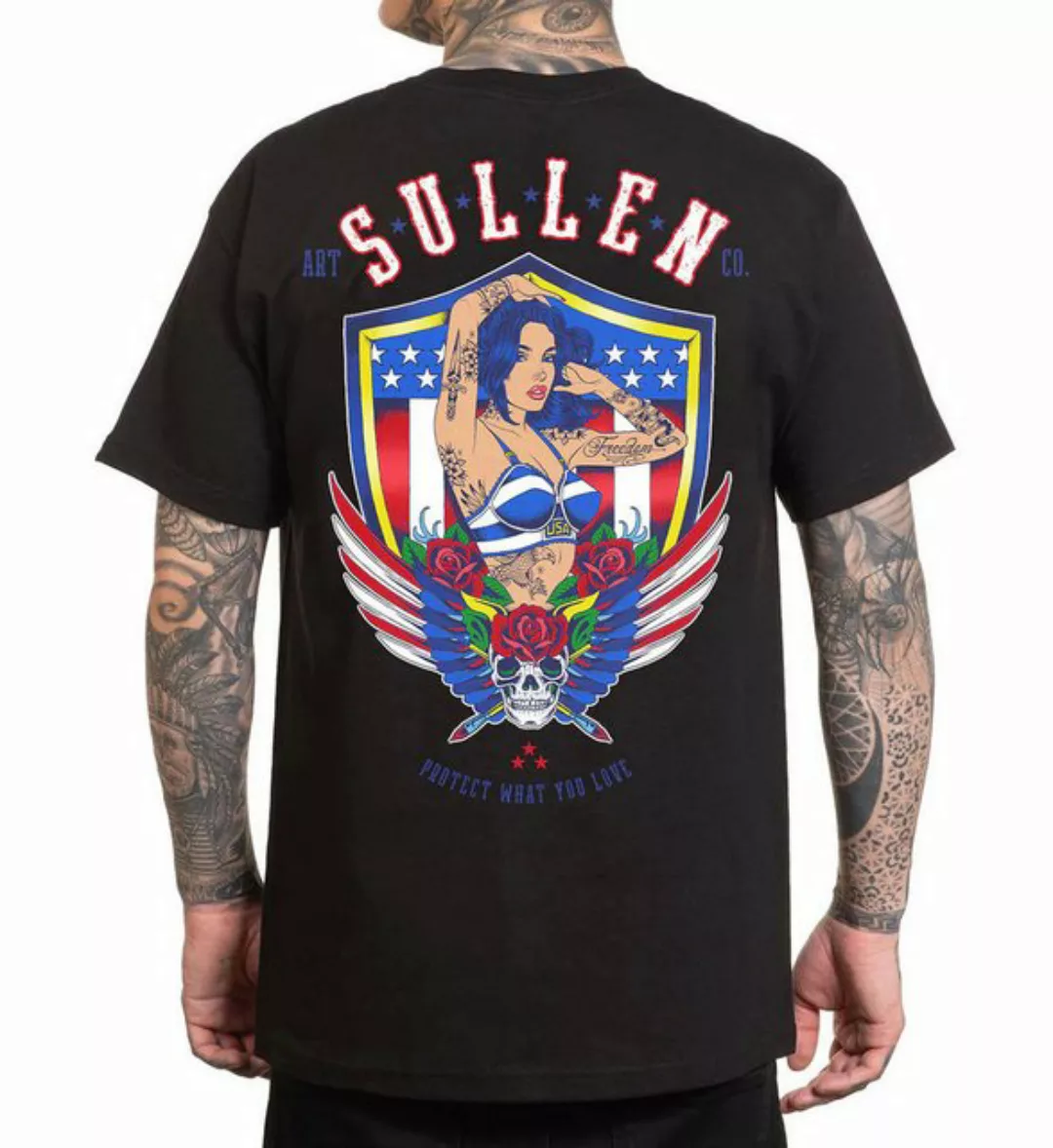 Sullen Clothing T-Shirt Land Of The Free Schwarz günstig online kaufen