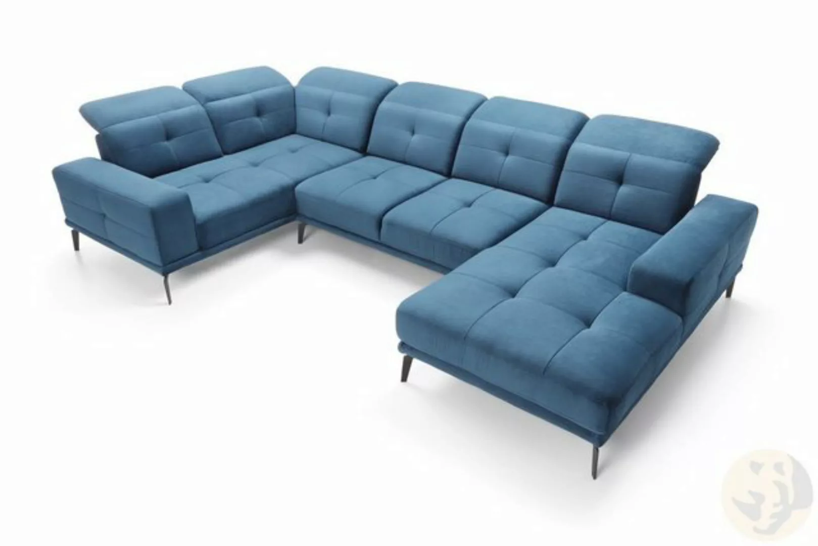 Friderik-EU Ecksofa NEVIRO Couch mit verstellbaren Kopfstützen und Rückenle günstig online kaufen
