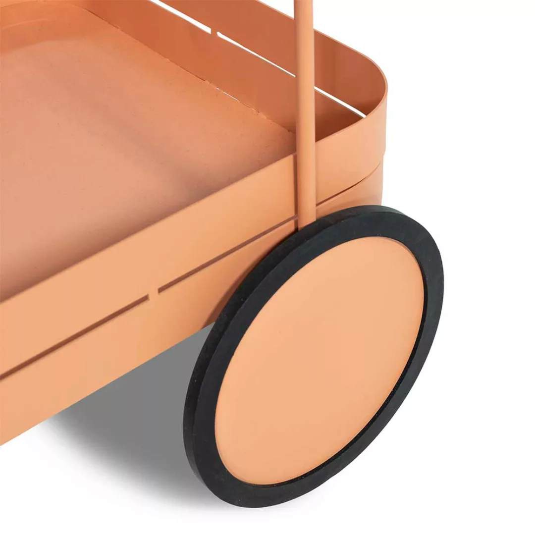 Servierwagen Teewagen in Terracotta aus Stahl günstig online kaufen