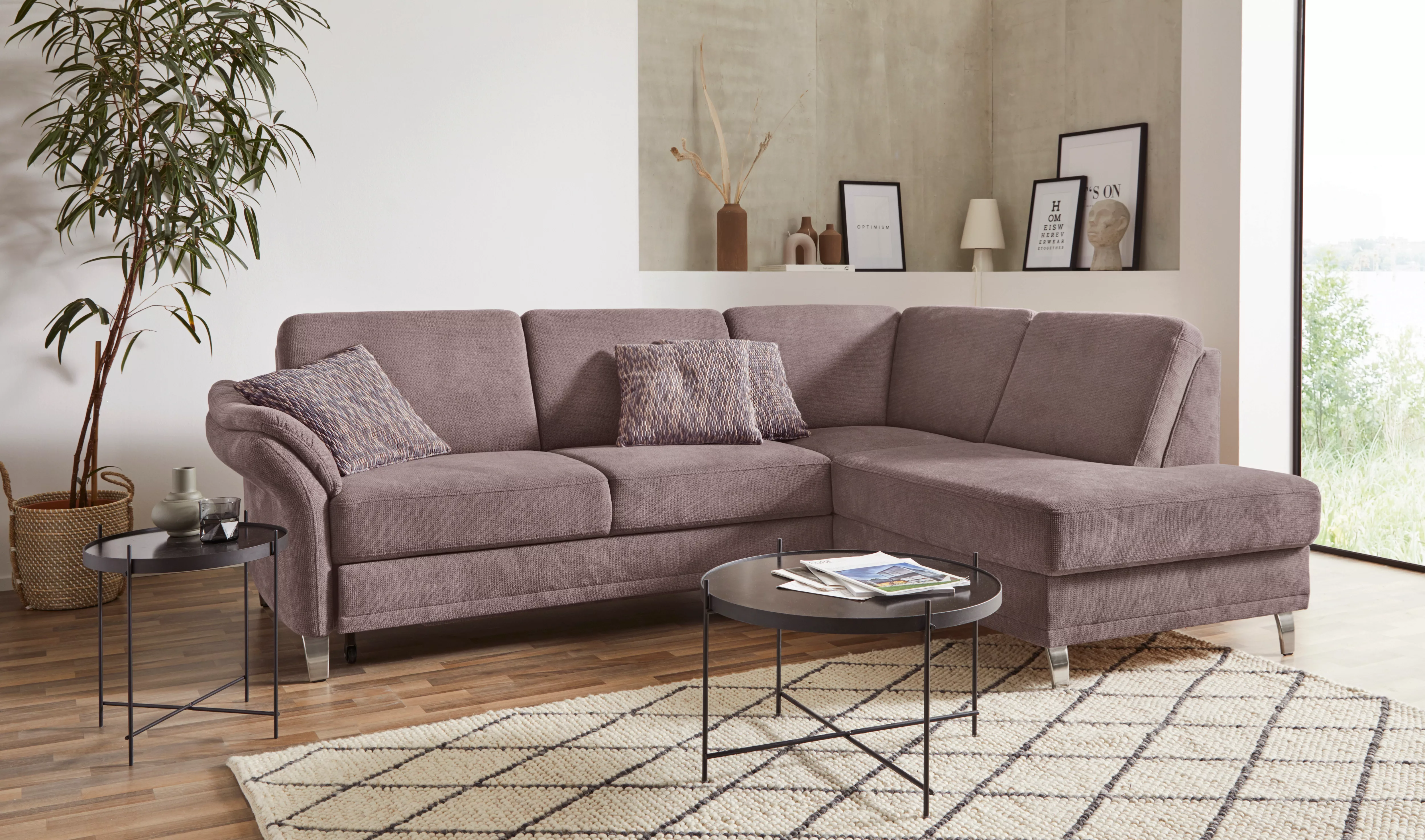 sit&more Ecksofa "Clio L-Form", wahlweise mit Bettfunktion und Bettkasten, günstig online kaufen