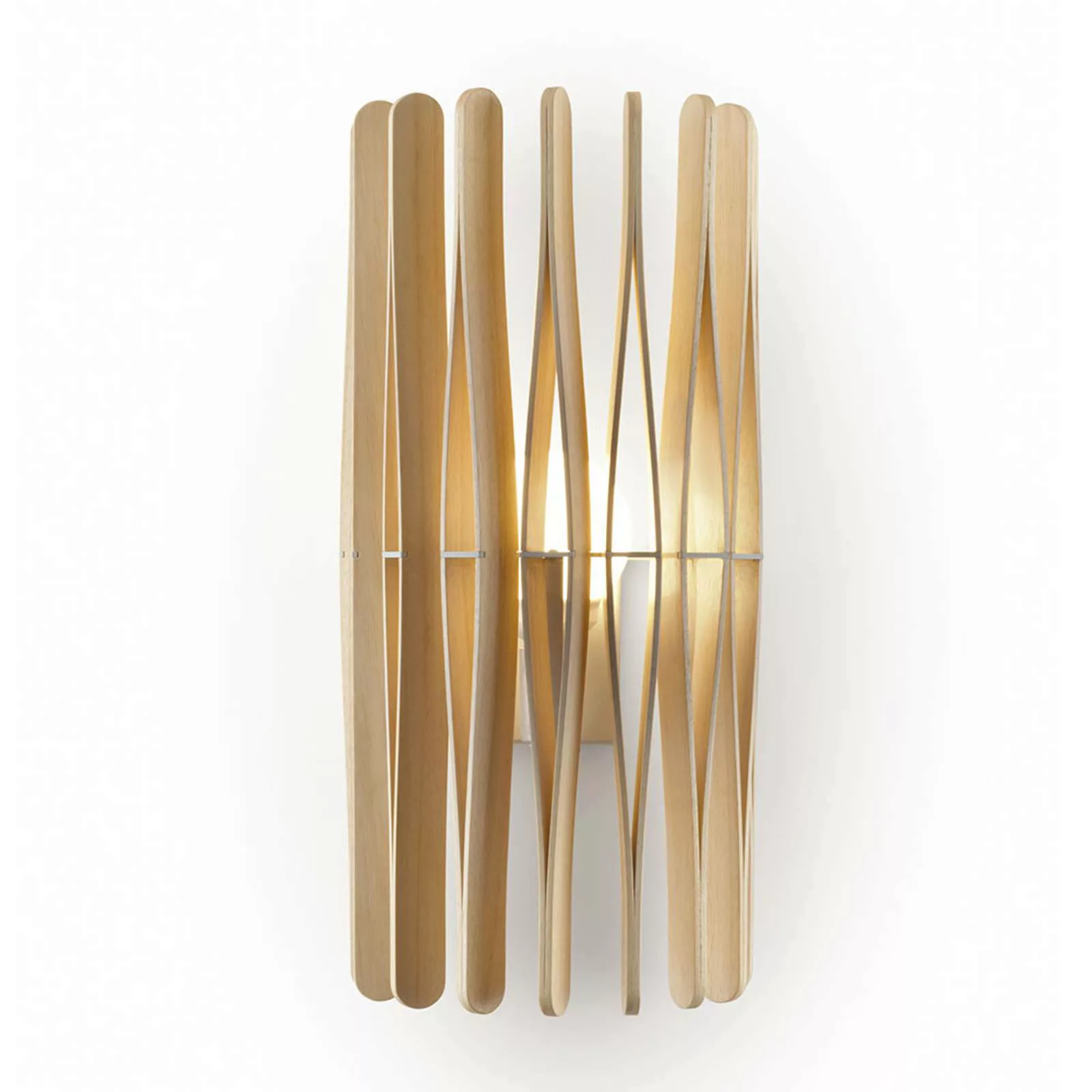 Fabbian Stick Holz-Wandleuchte, zylindrisch günstig online kaufen