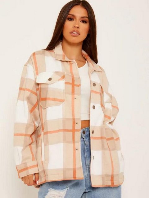 Worldclassca Flanellbluse Worldclassca Oversized Karo Hemd Hemdjacke Karier günstig online kaufen