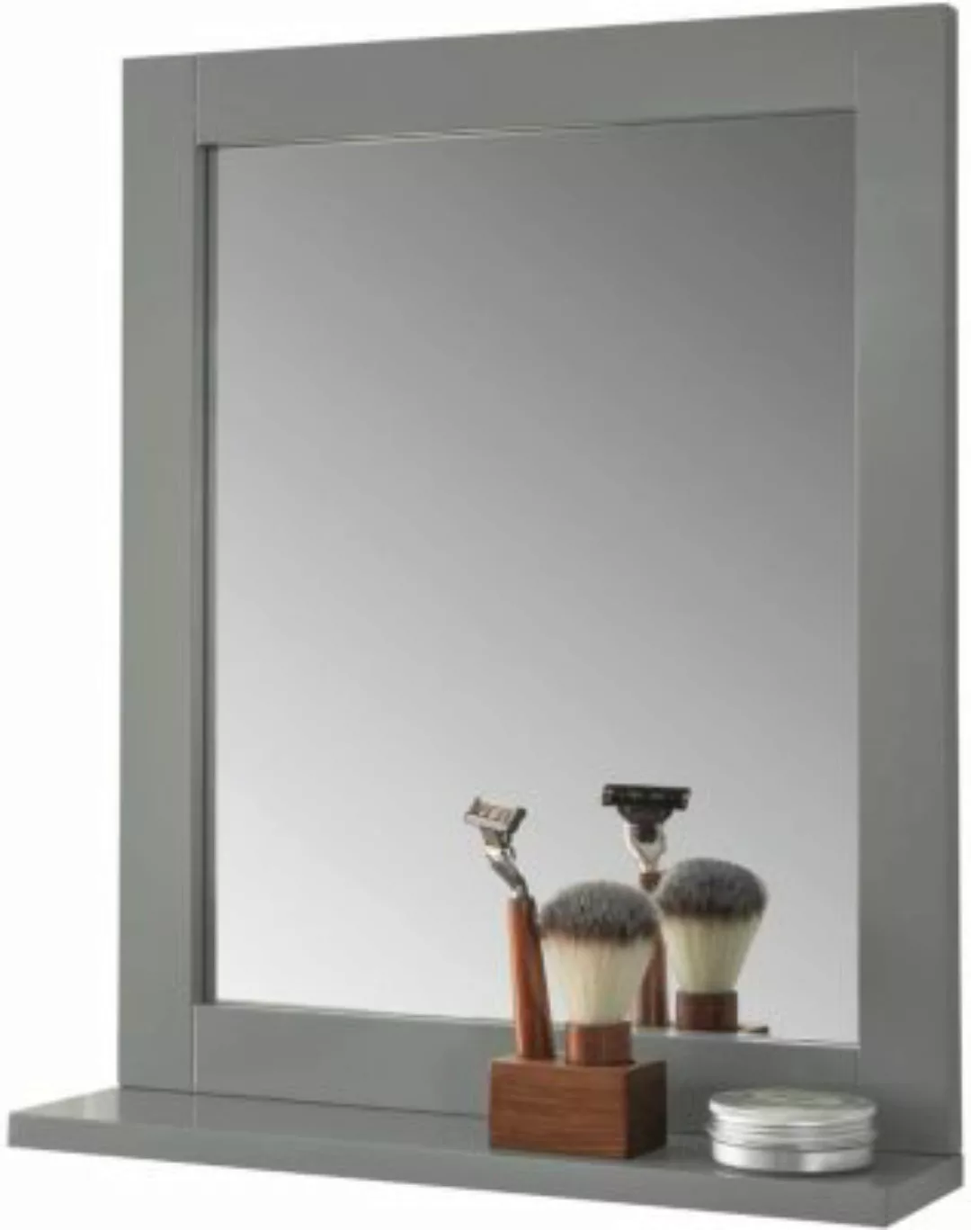 SoBuy® Spiegel Wandspiegel Badspiegel mit Ablage grau günstig online kaufen