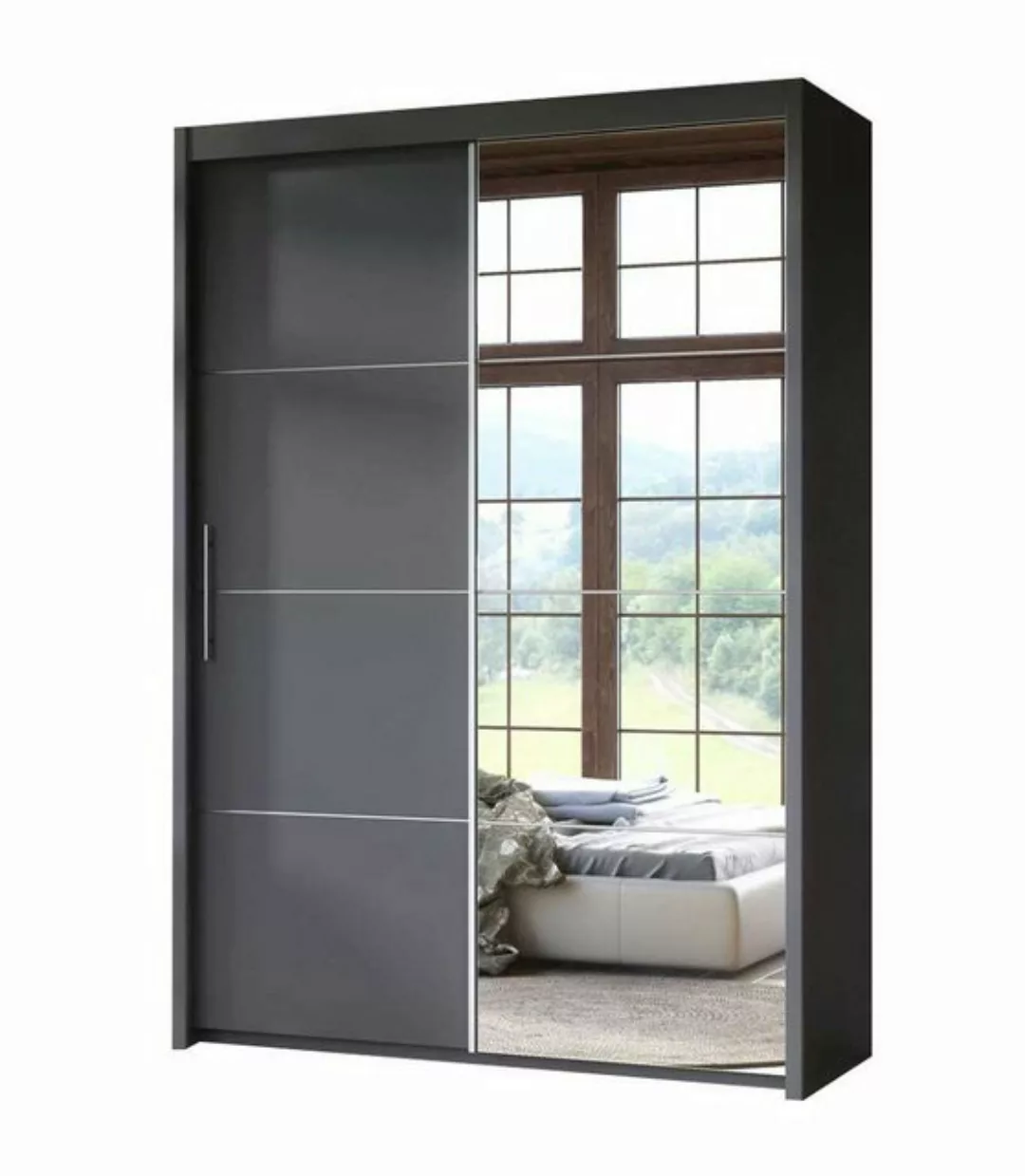 Feldmann-Wohnen Schwebetürenschrank Ivona (1-St) 150x62x216cm, 2-türig mit günstig online kaufen