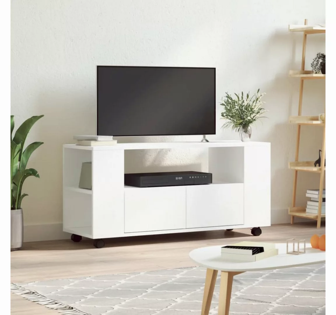 vidaXL TV-Schrank TV-Schrank Weiß 102x34,5x43 cm Spanplatte TV-Lowboard Fer günstig online kaufen