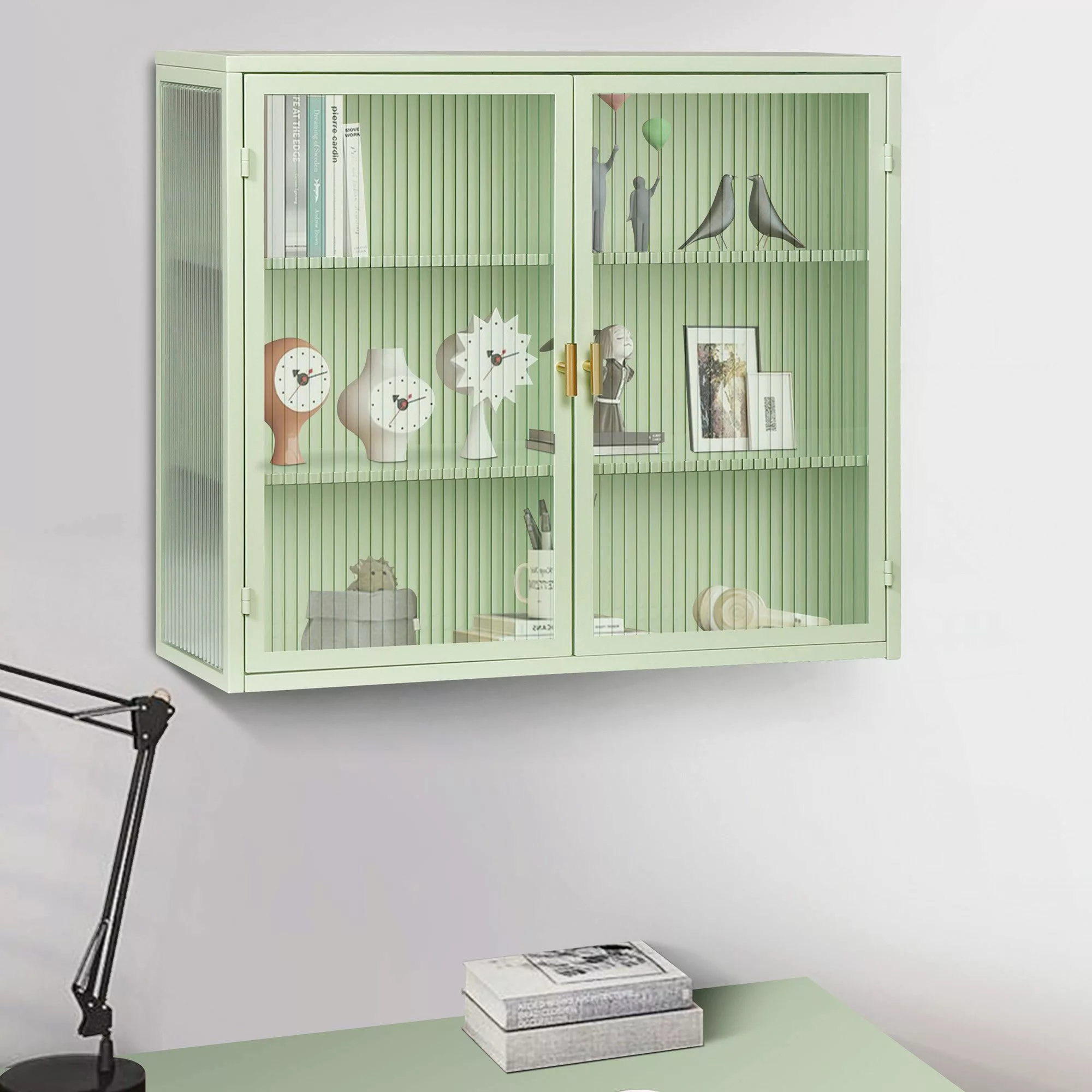 Celya Wandhängeschrank Glas-Wandregal,Hängeschrank küche, Zweitüriger Hänge günstig online kaufen