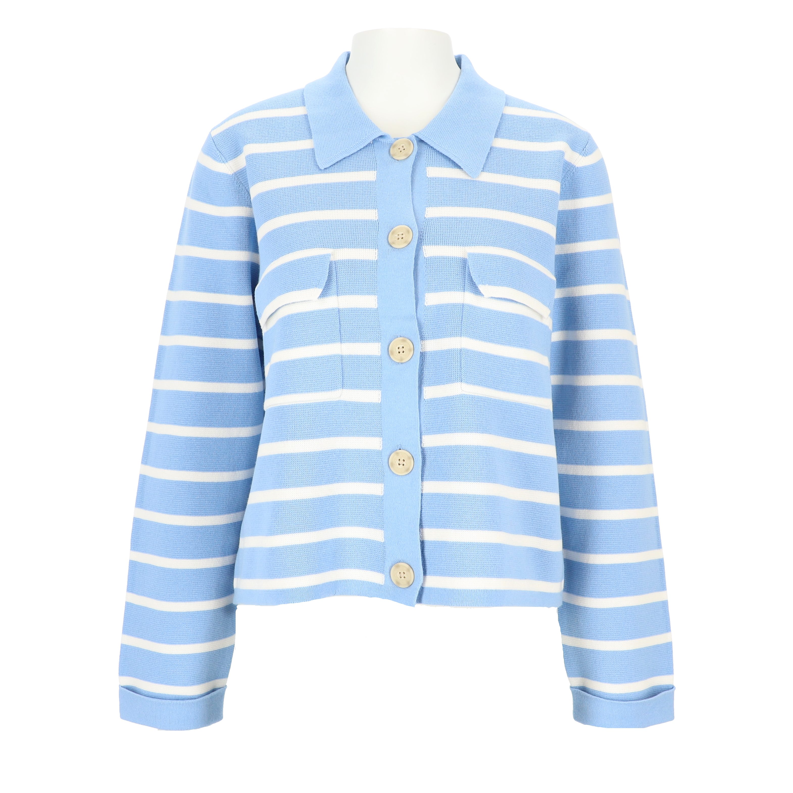 halsüberkopf Accessoires Strickjacke Streifen mit Polokragen günstig online kaufen